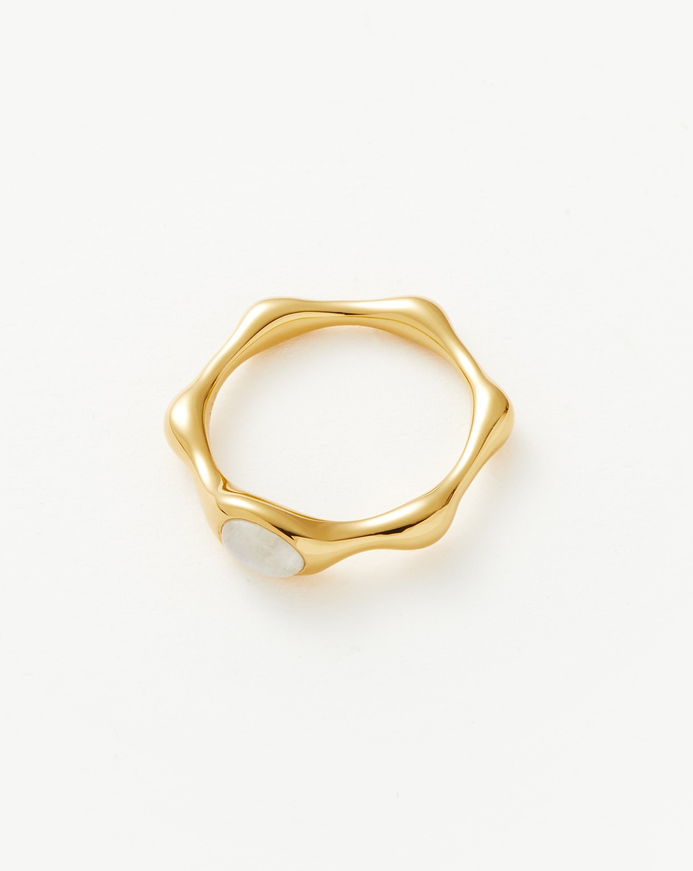 Magma Gemstone Stacking Ring | 18ct Recycled Gold Vermeil on Recycled Sterling Silver Rings Missoma 