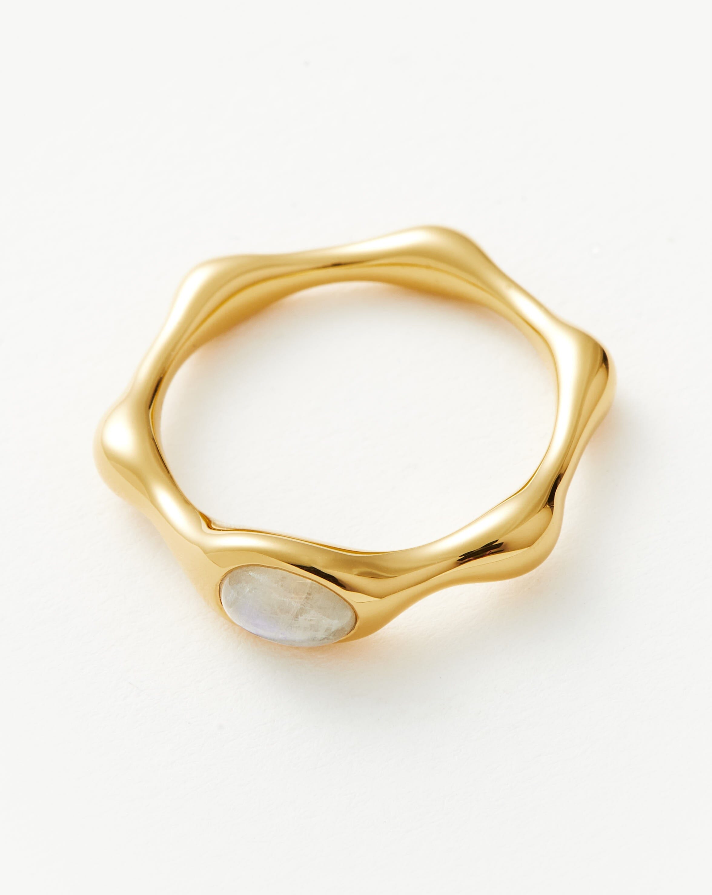 Magma Gemstone Stacking Ring | 18ct Recycled Gold Vermeil on Recycled Sterling Silver Rings Missoma 