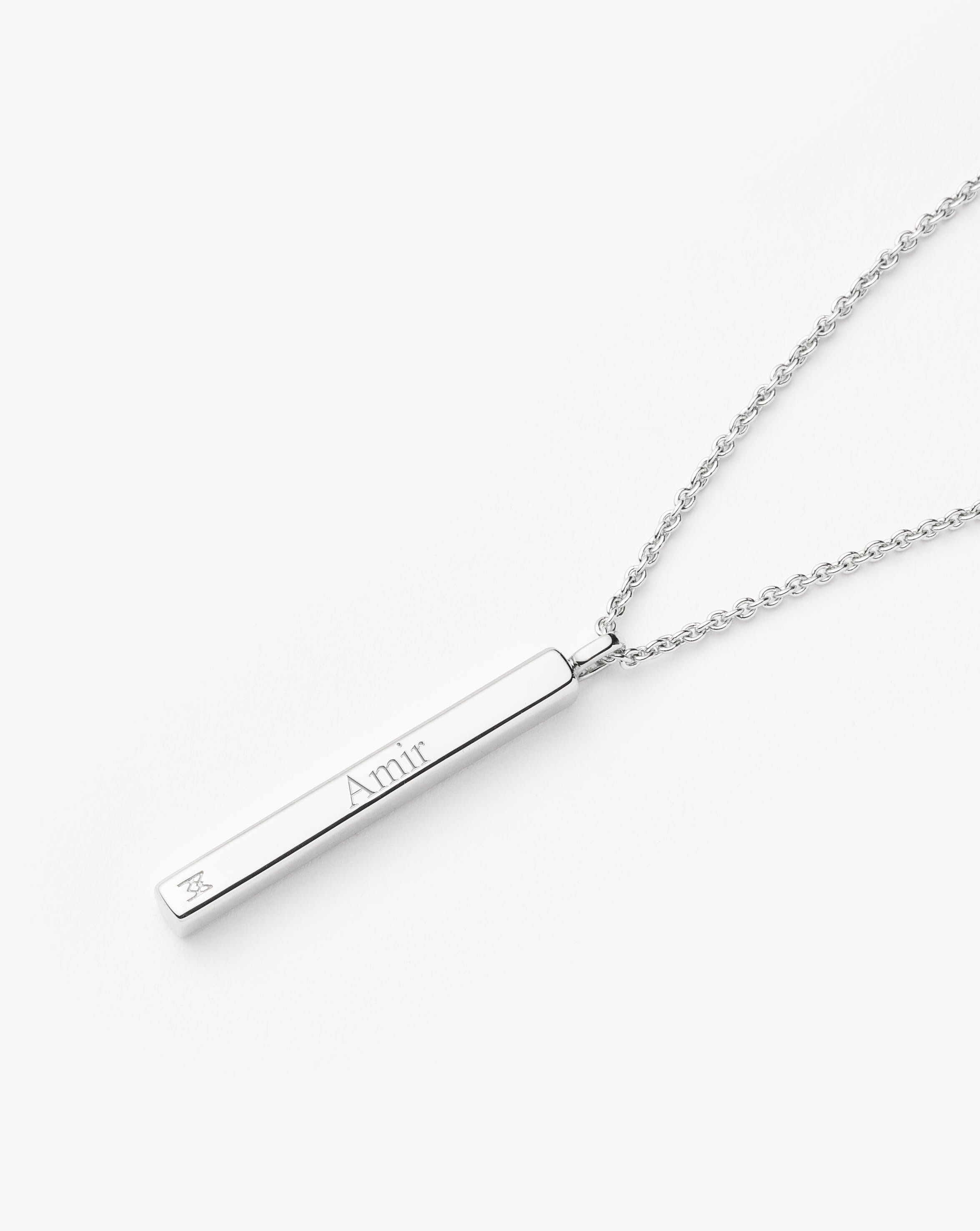 Mens Engravable Tag Pendant Necklace | Sterling Silver Necklaces Missoma 