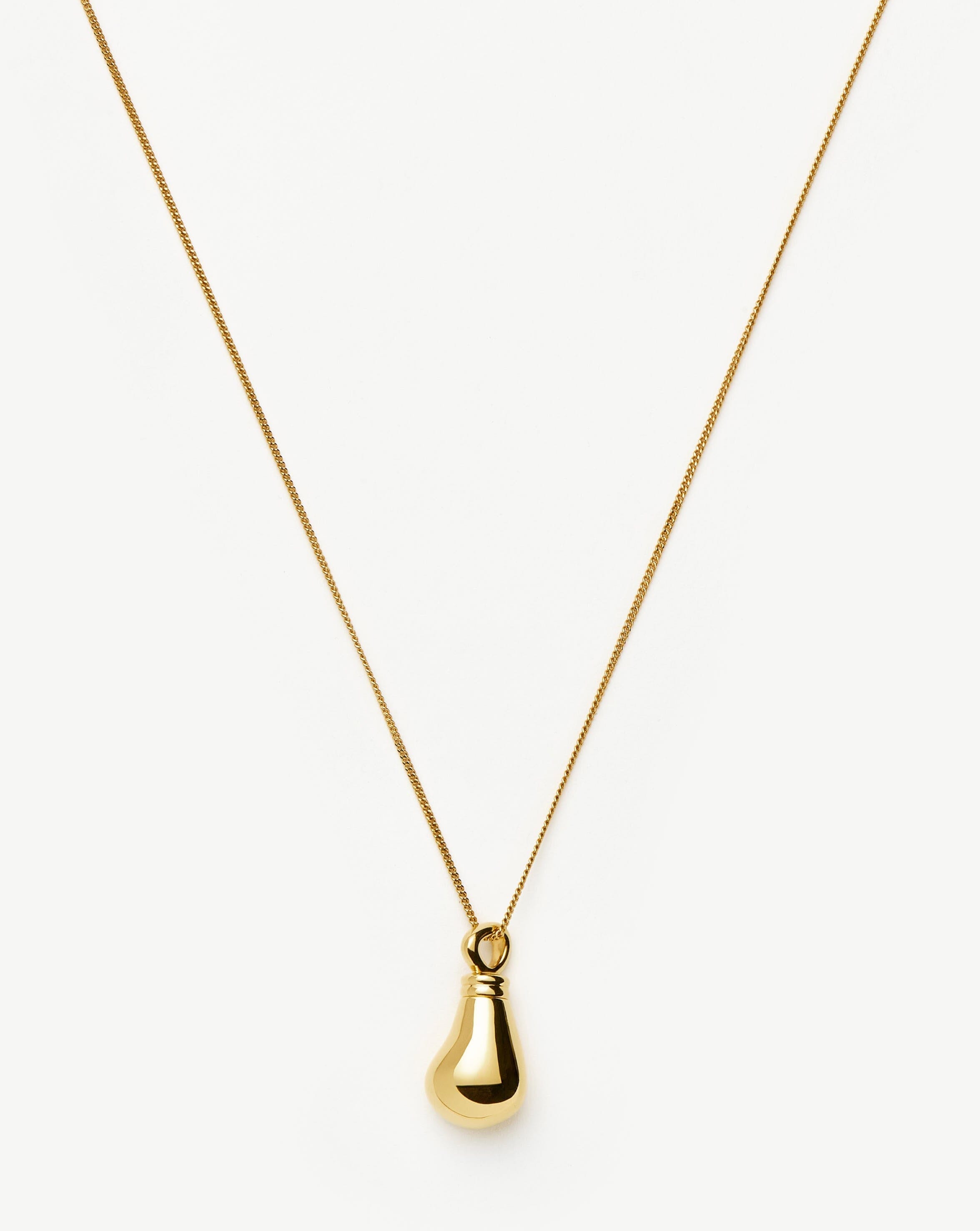 Message in a Bottle Droplet Pendant Necklace | 18ct Gold Plated Necklaces Missoma 