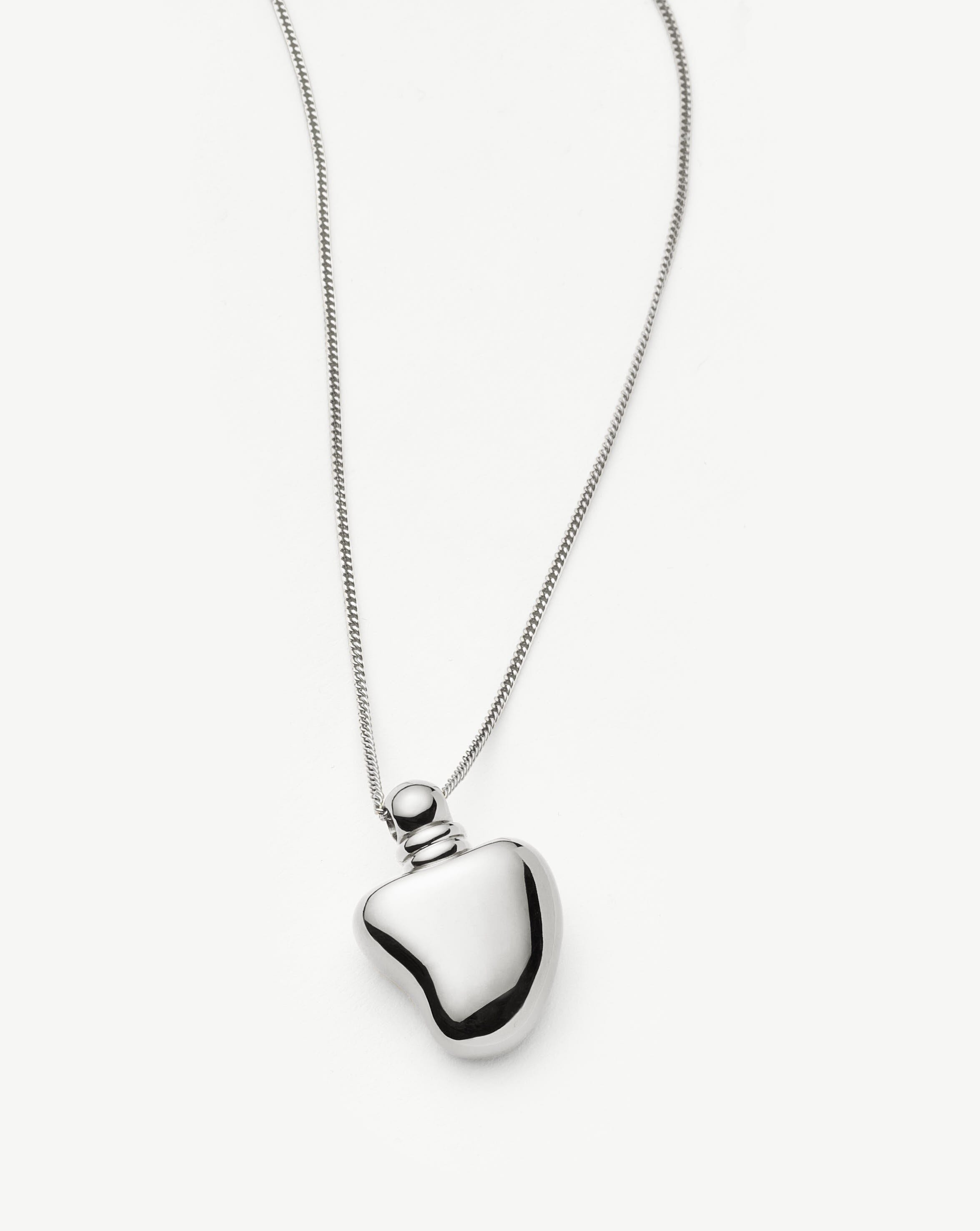 Message in a Bottle Heart Pendant Necklace | Silver Plated Necklaces Missoma 