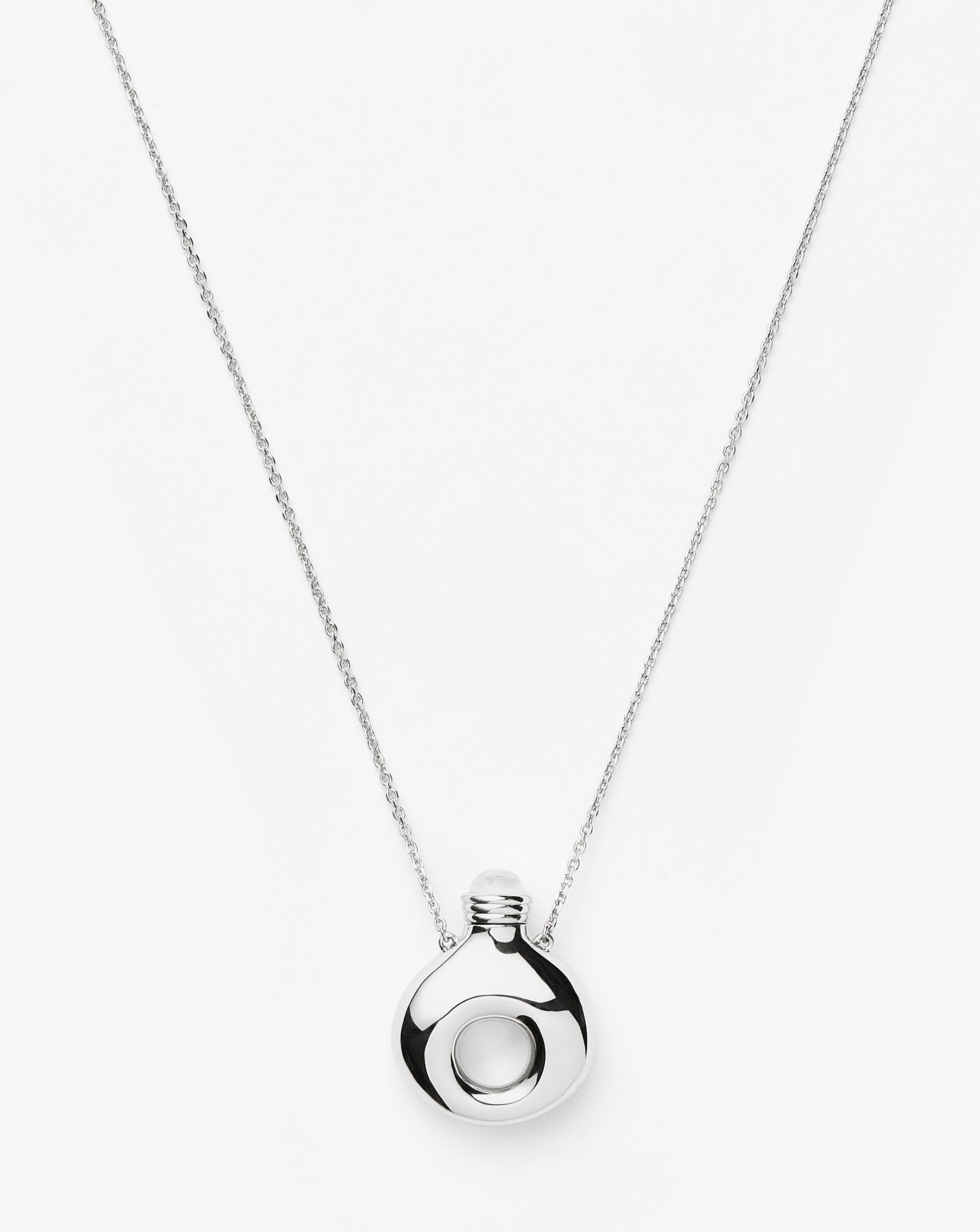 Message in a Bottle Molten Pendant Necklace | Silver Plated Necklaces Missoma 