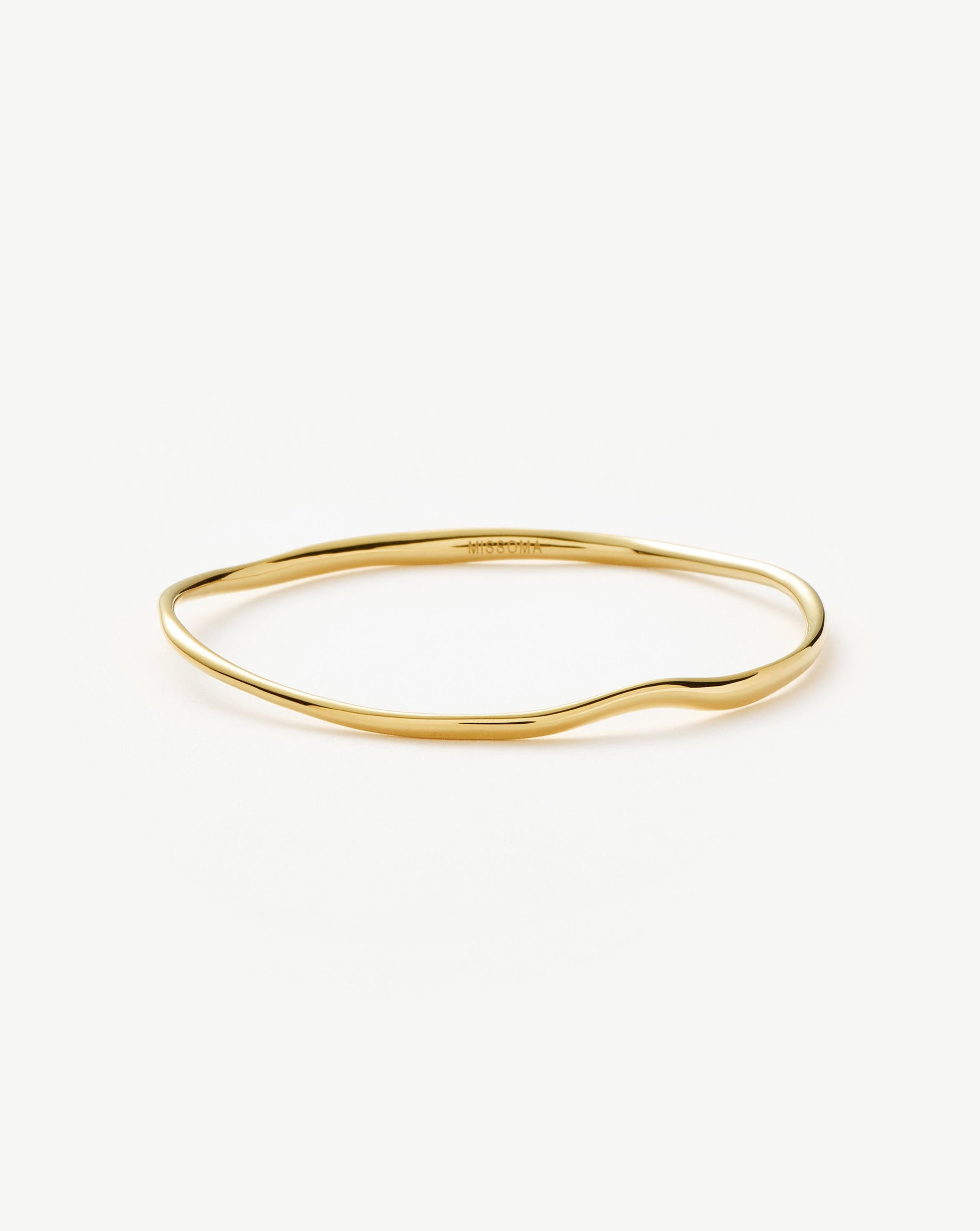 Molten Ripple Bangle | 18ct Gold Vermeil Bracelets Missoma 