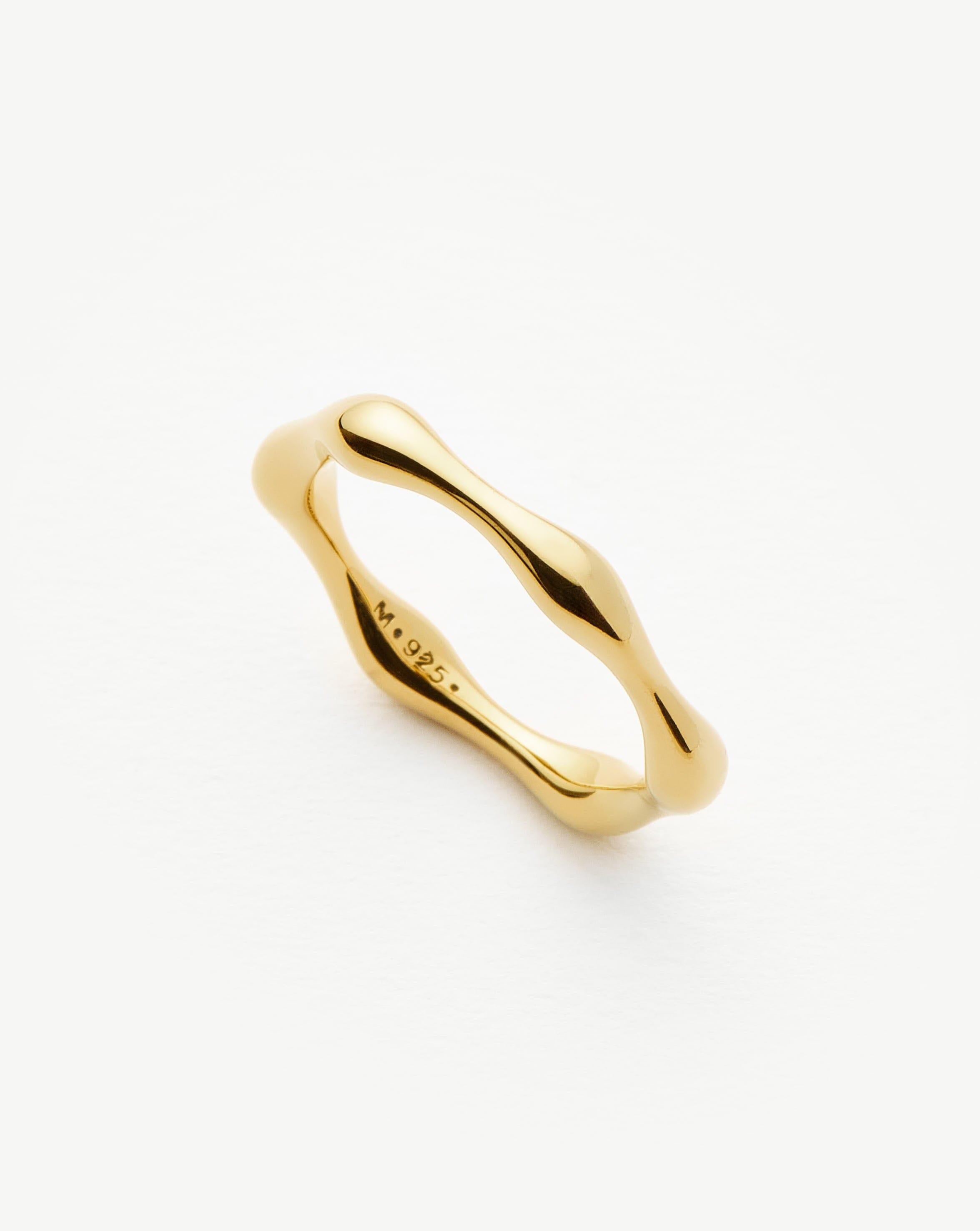 Molten Stacking Ring | 18ct Gold Vermeil Rings Missoma 