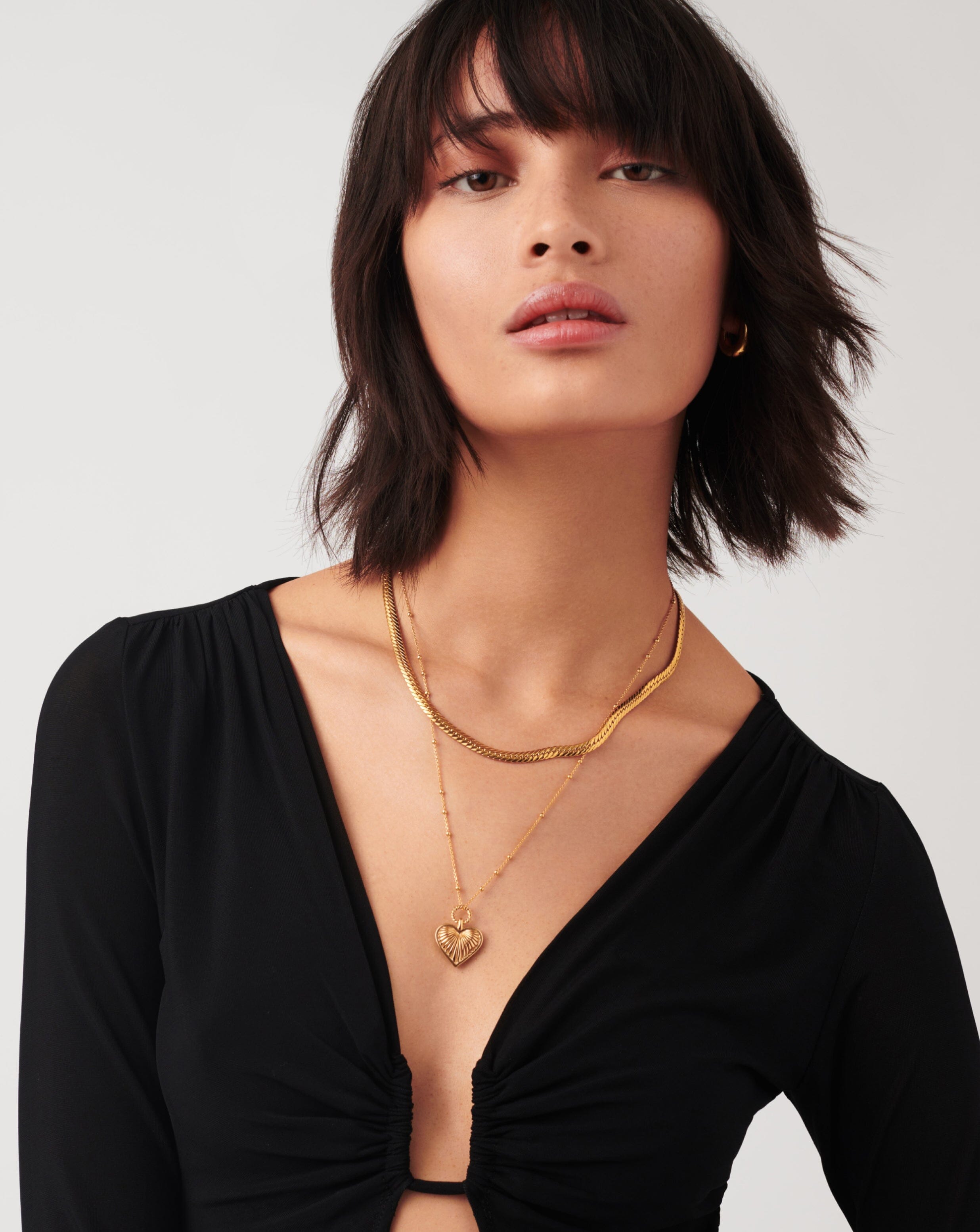 Ridge Heart Chain Necklace Set Layering Sets Missoma 