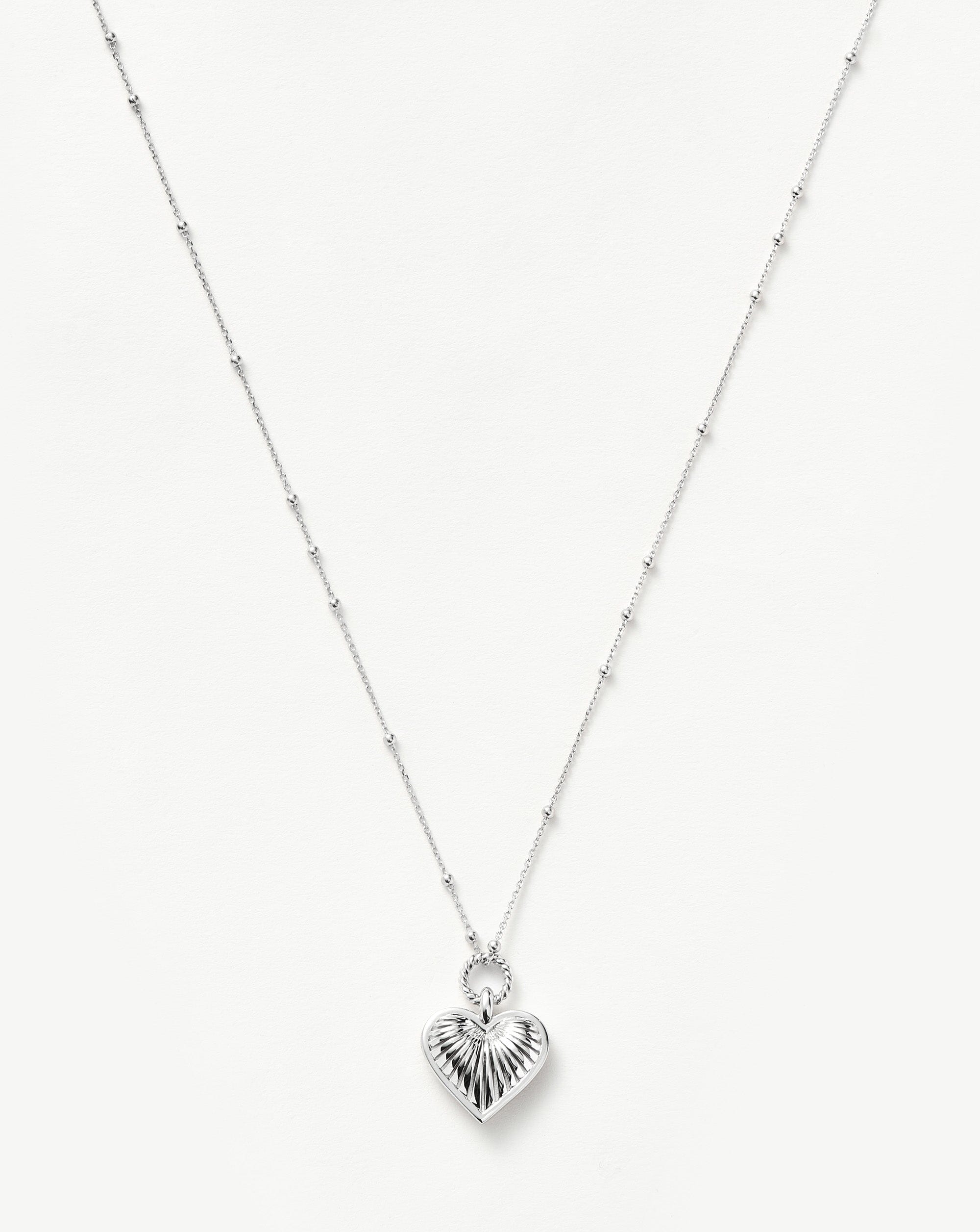 Ridge Heart Charm Necklace Necklaces Missoma 