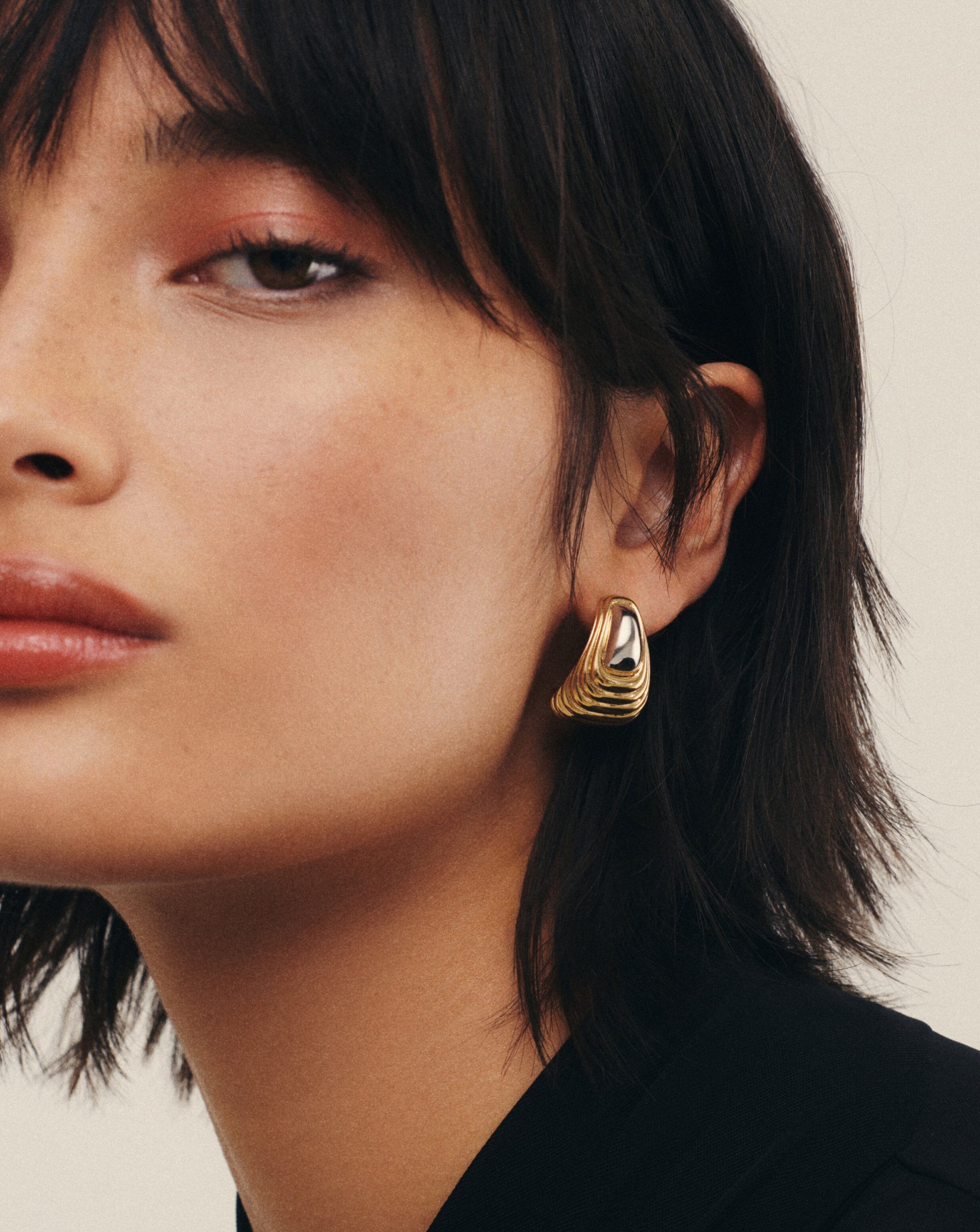 Ridge Oversized Stud Earrings Earrings Missoma 