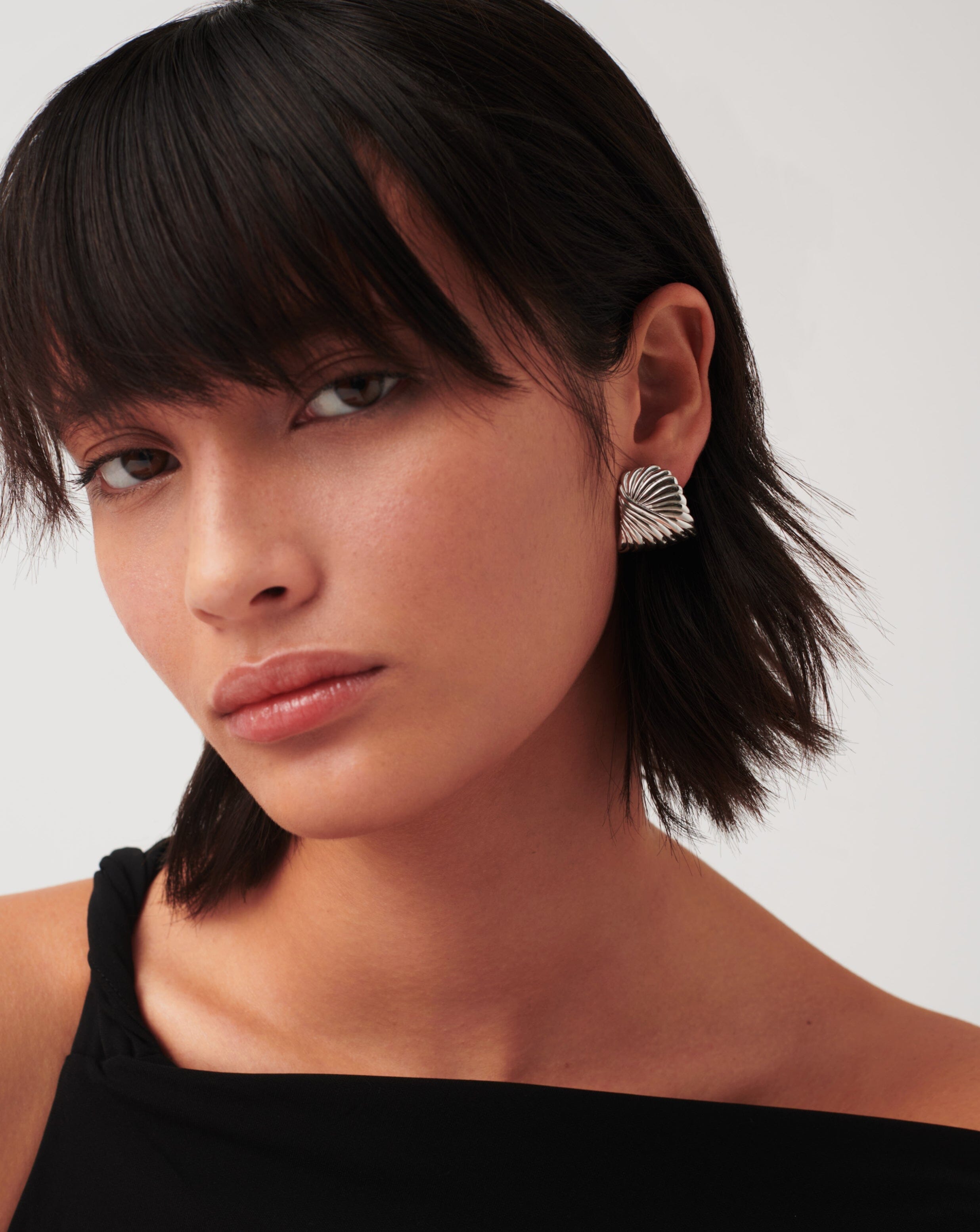 Ripple Oversized Stud Earrings Earrings Missoma 