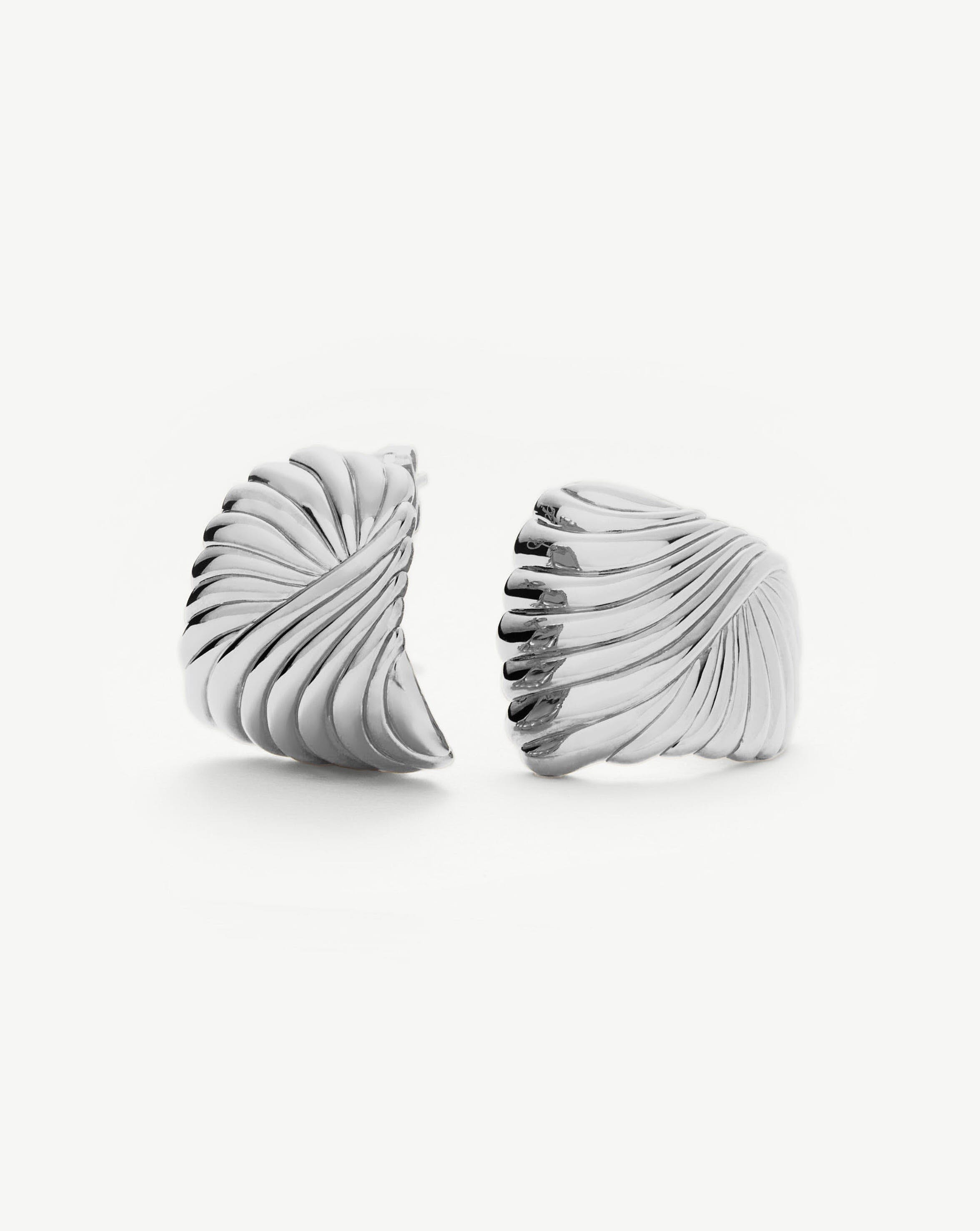 Ripple Oversized Stud Earrings Earrings Missoma 