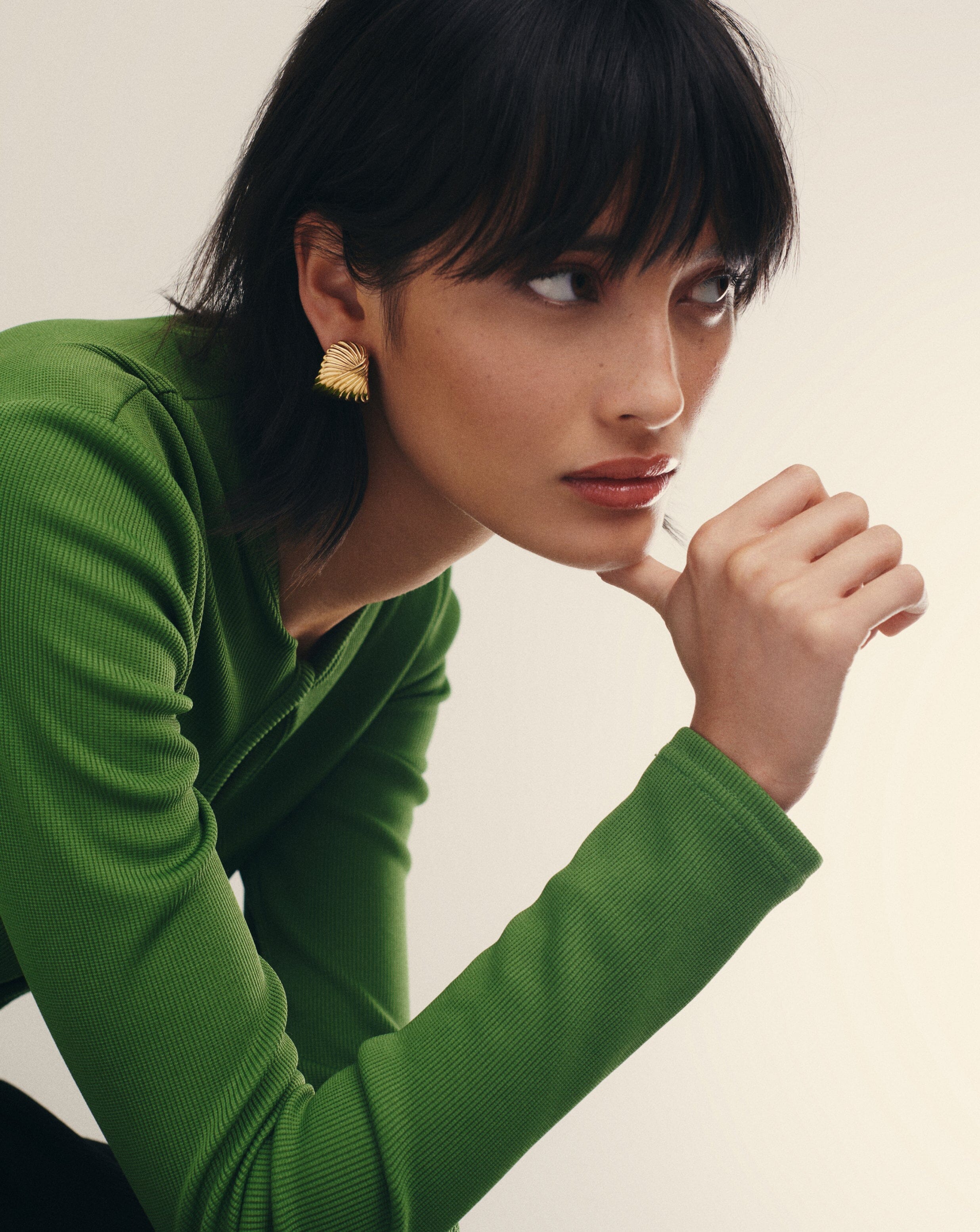 Ripple Oversized Stud Earrings Earrings Missoma 