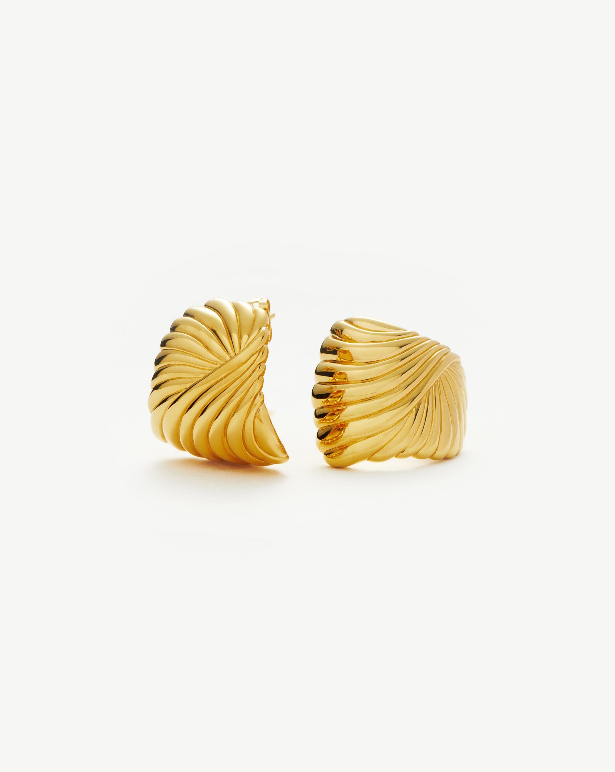 Ripple Oversized Stud Earrings Earrings Missoma 