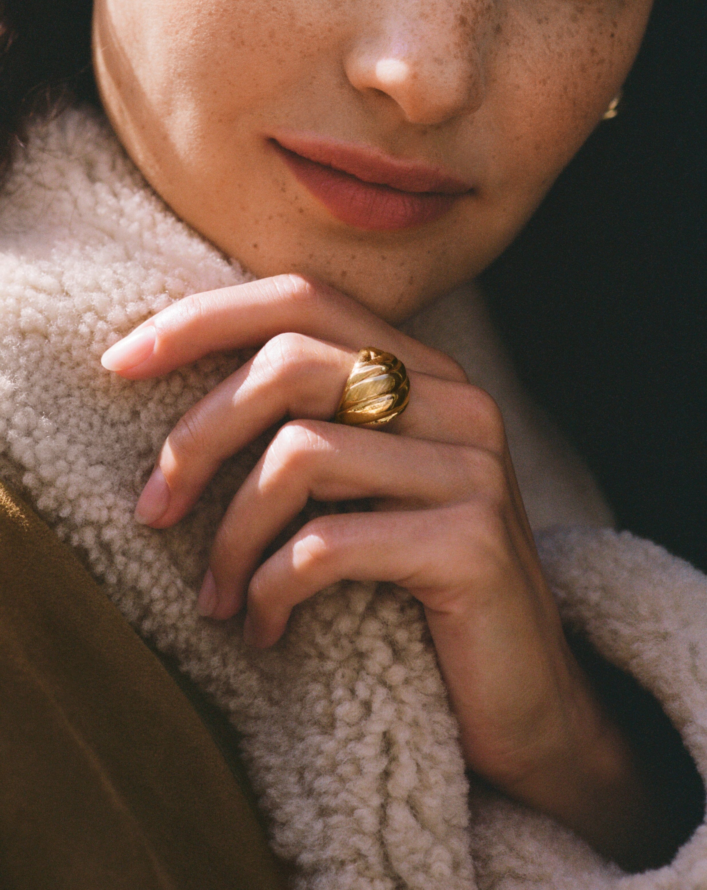 Rouje Marisa Chunky Dome Ring | 18ct Gold Plated Missoma 