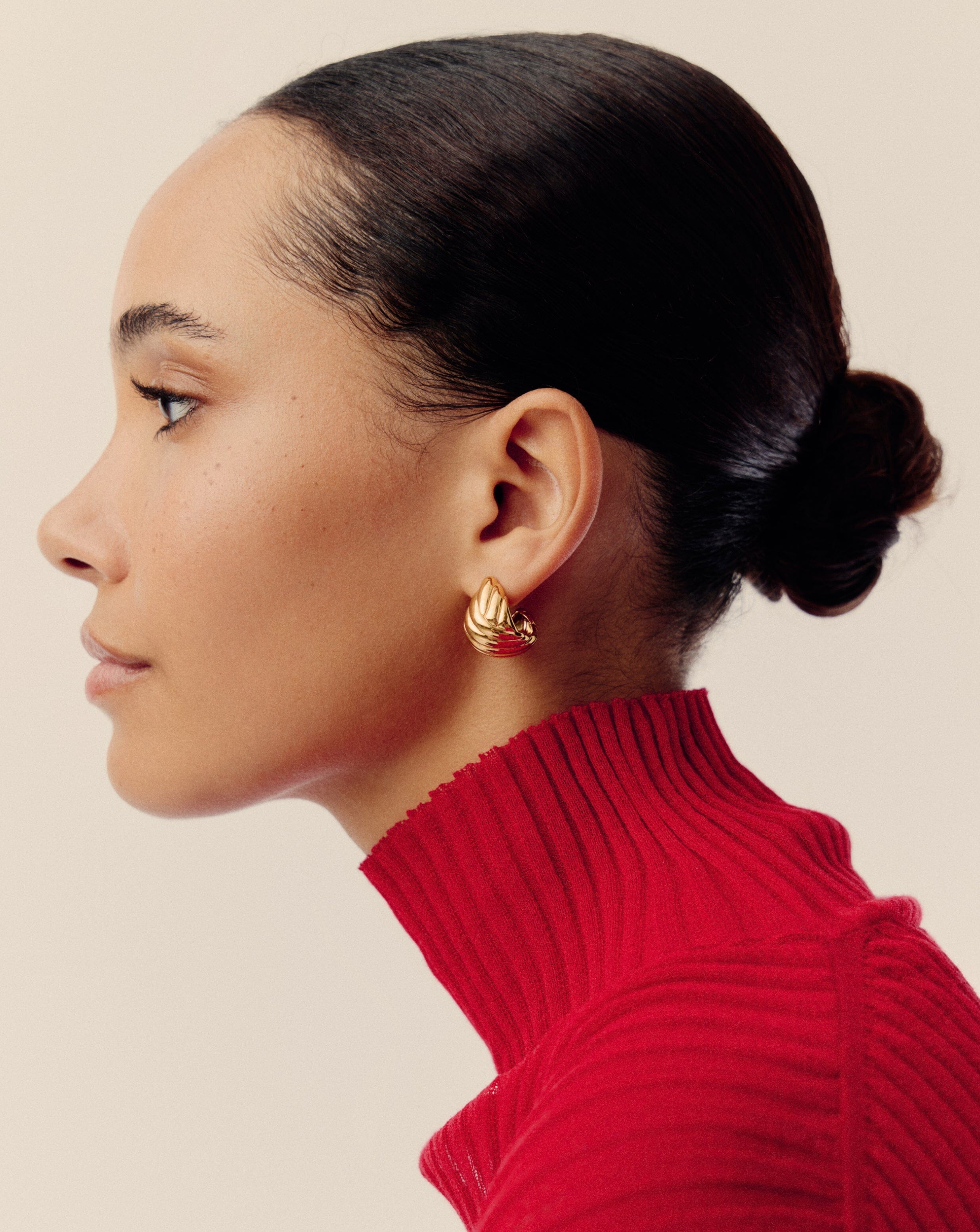 Rouje Marisa Dome Hoop Earrings | 18ct Gold Plated Missoma 