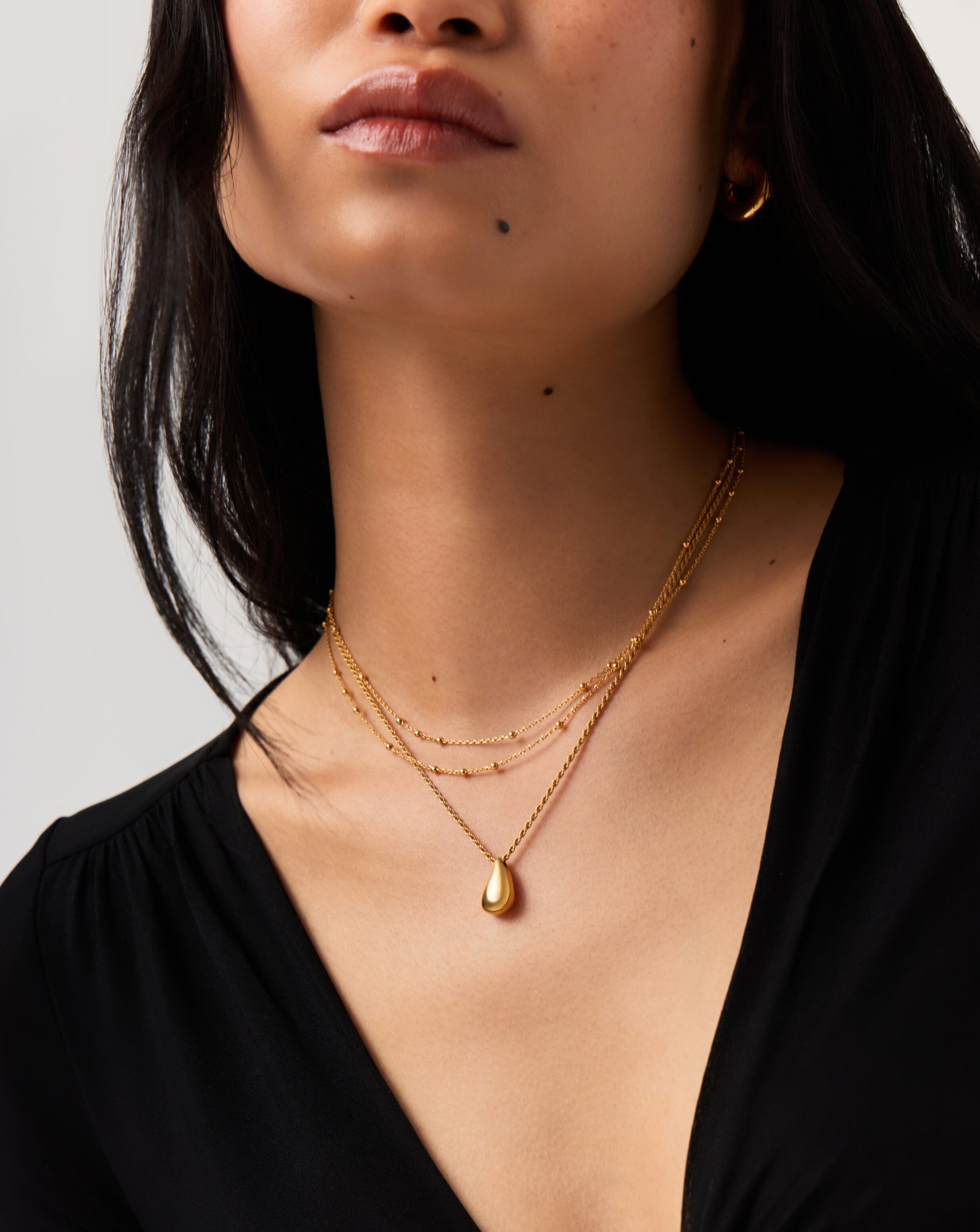 Savi Droplet Pendant & Double Necklace Set | 18ct Gold Vermeil Layering Sets Missoma 