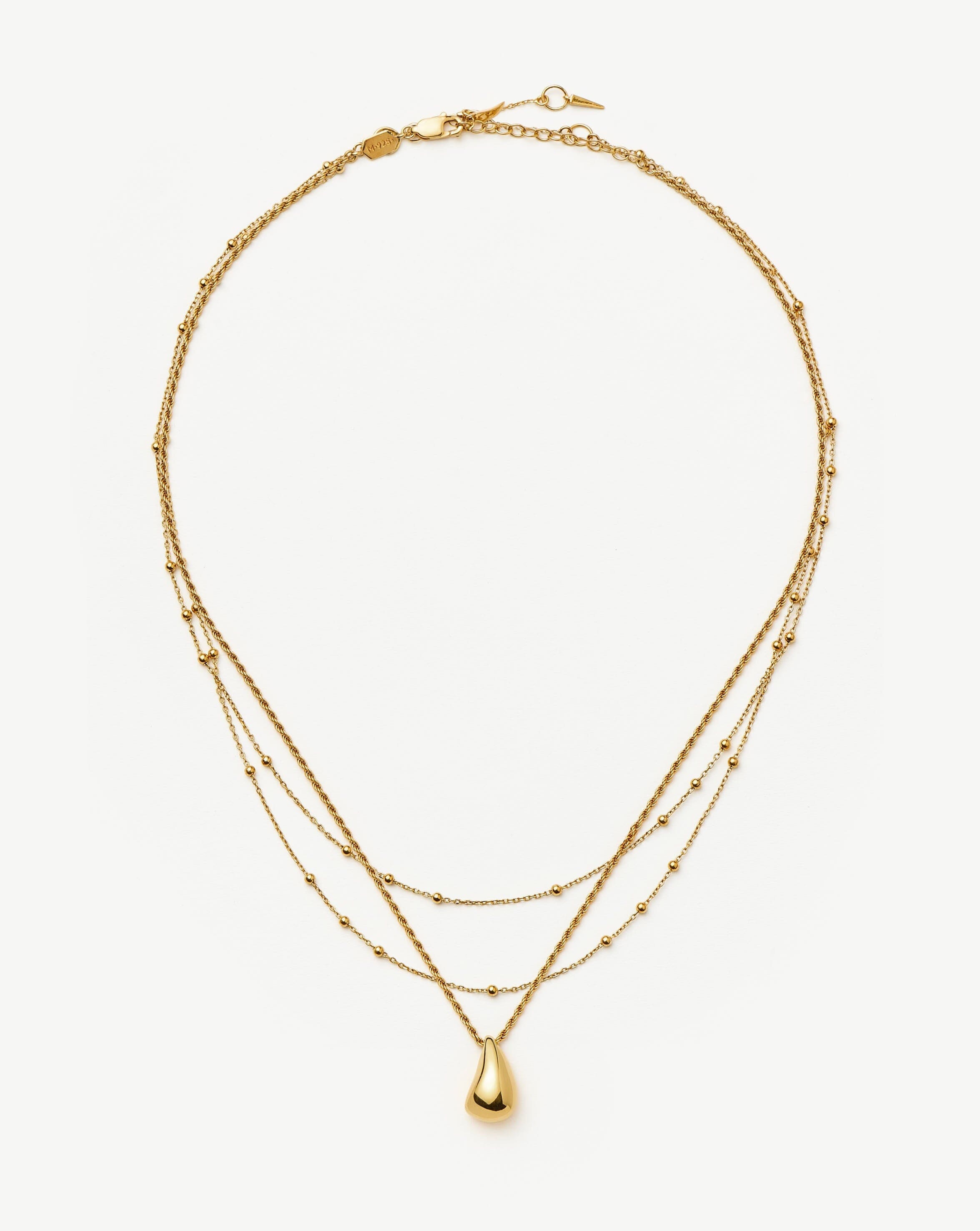 Savi Droplet Pendant & Double Necklace Set | 18ct Gold Vermeil Layering Sets Missoma 