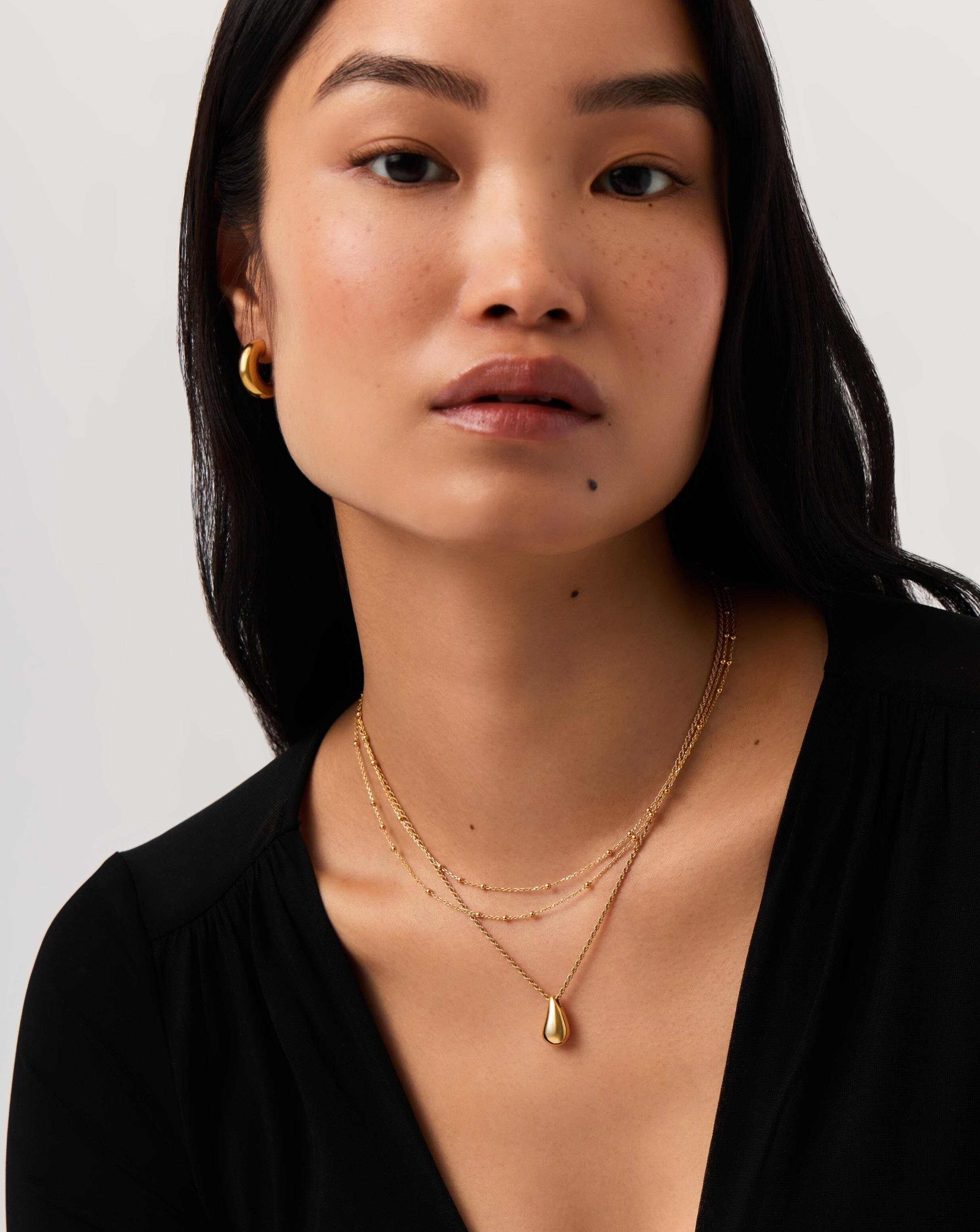 Savi Droplet Pendant & Double Necklace Set | 18ct Gold Vermeil Layering Sets Missoma 