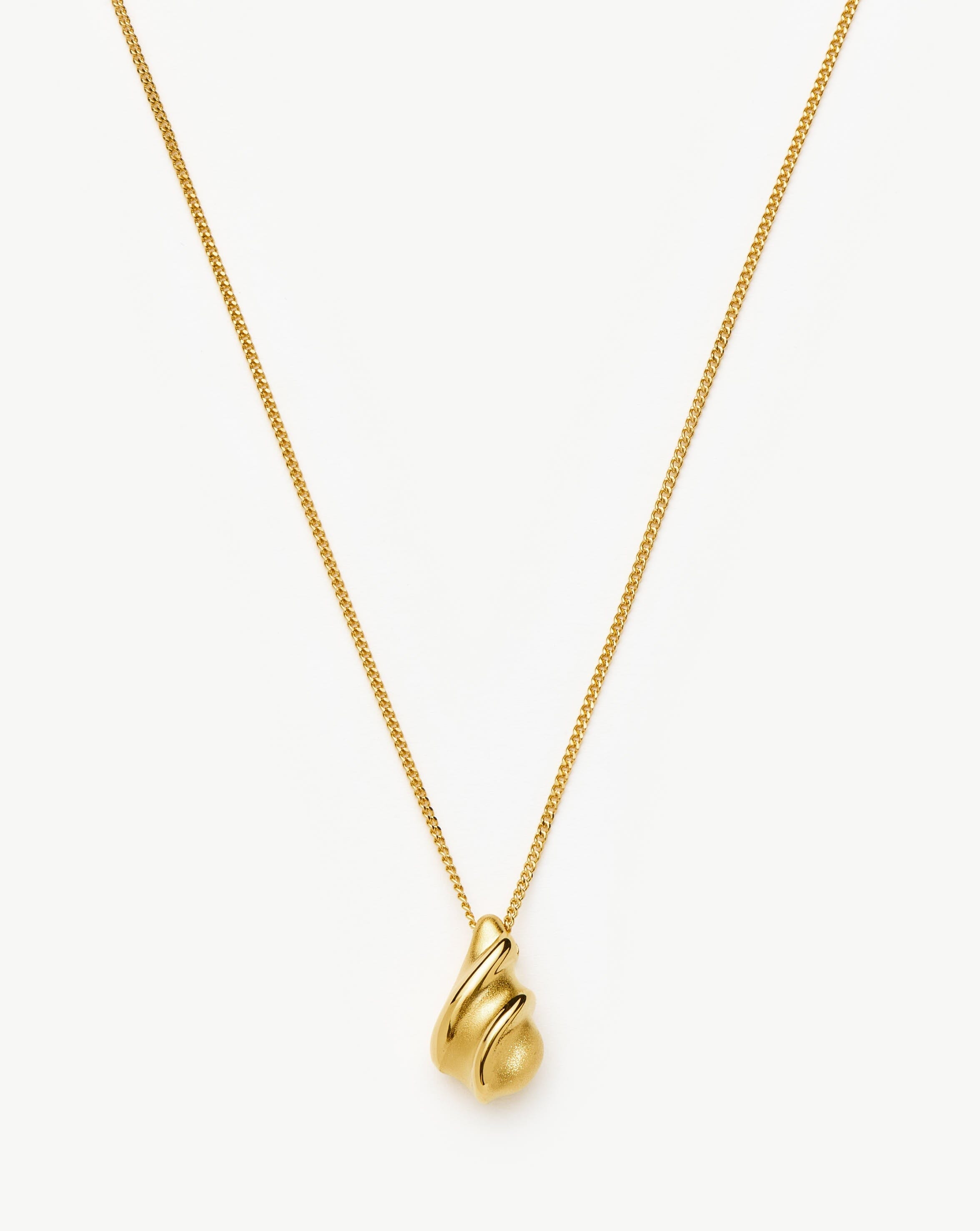 Savi Ridge Droplet Pendant Necklace | 18ct Gold Plated Necklaces Missoma 