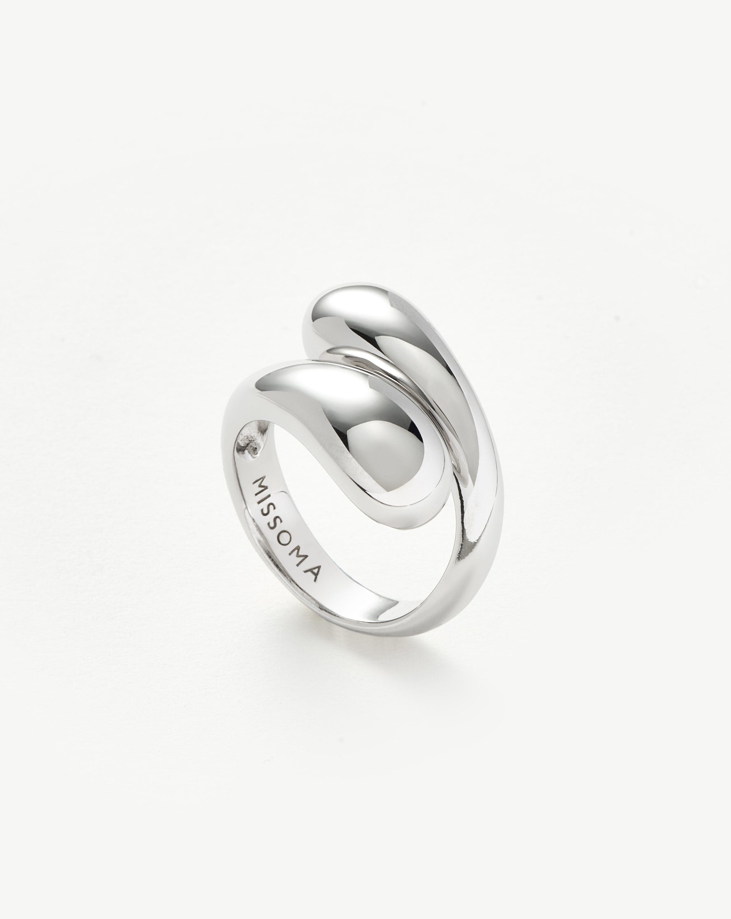 Savi Sculptural Crossover Ring | Sterling Silver Rings Missoma 