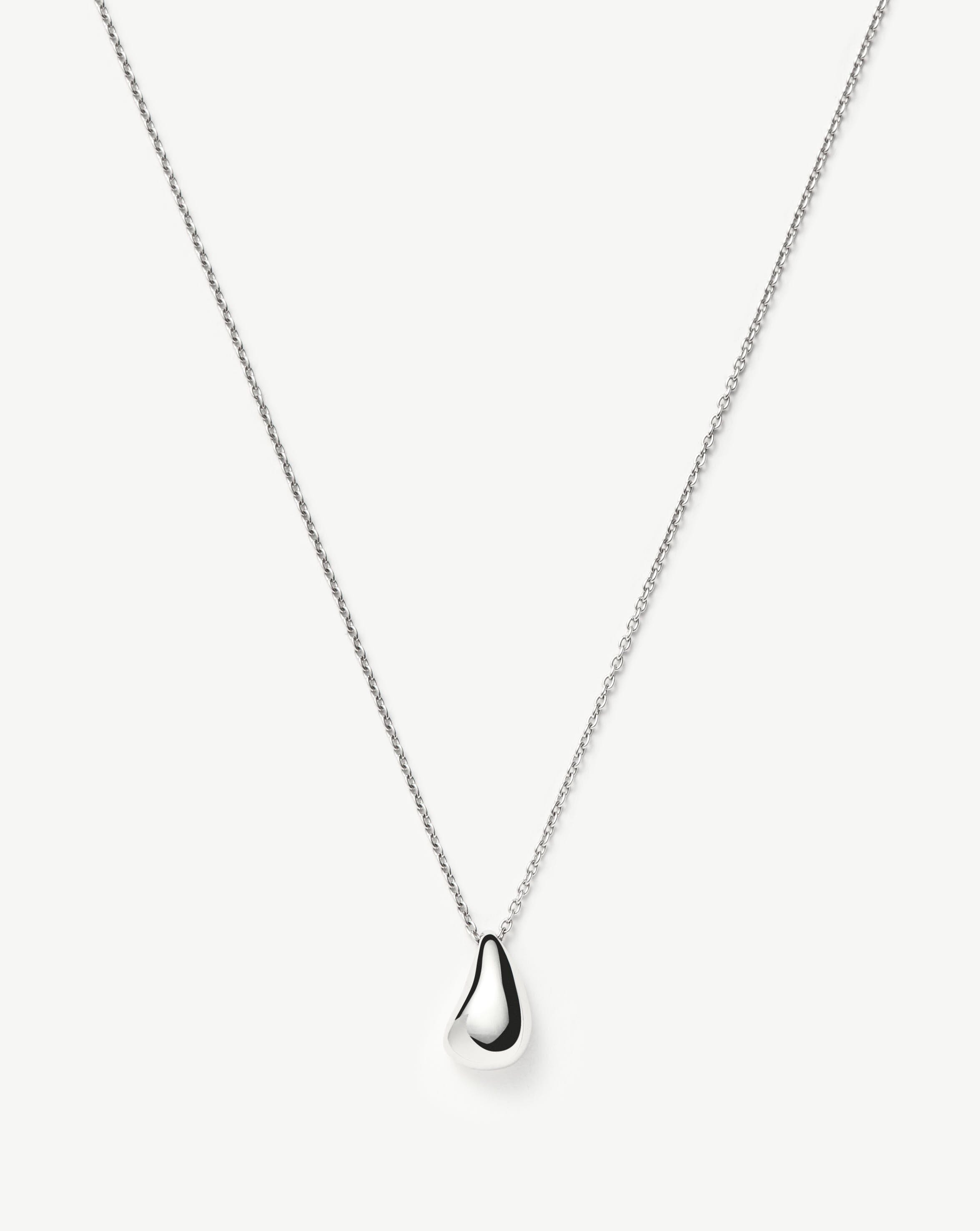 Savi Sculptural Droplet Pendant Necklace | Sterling Silver Necklaces Missoma 