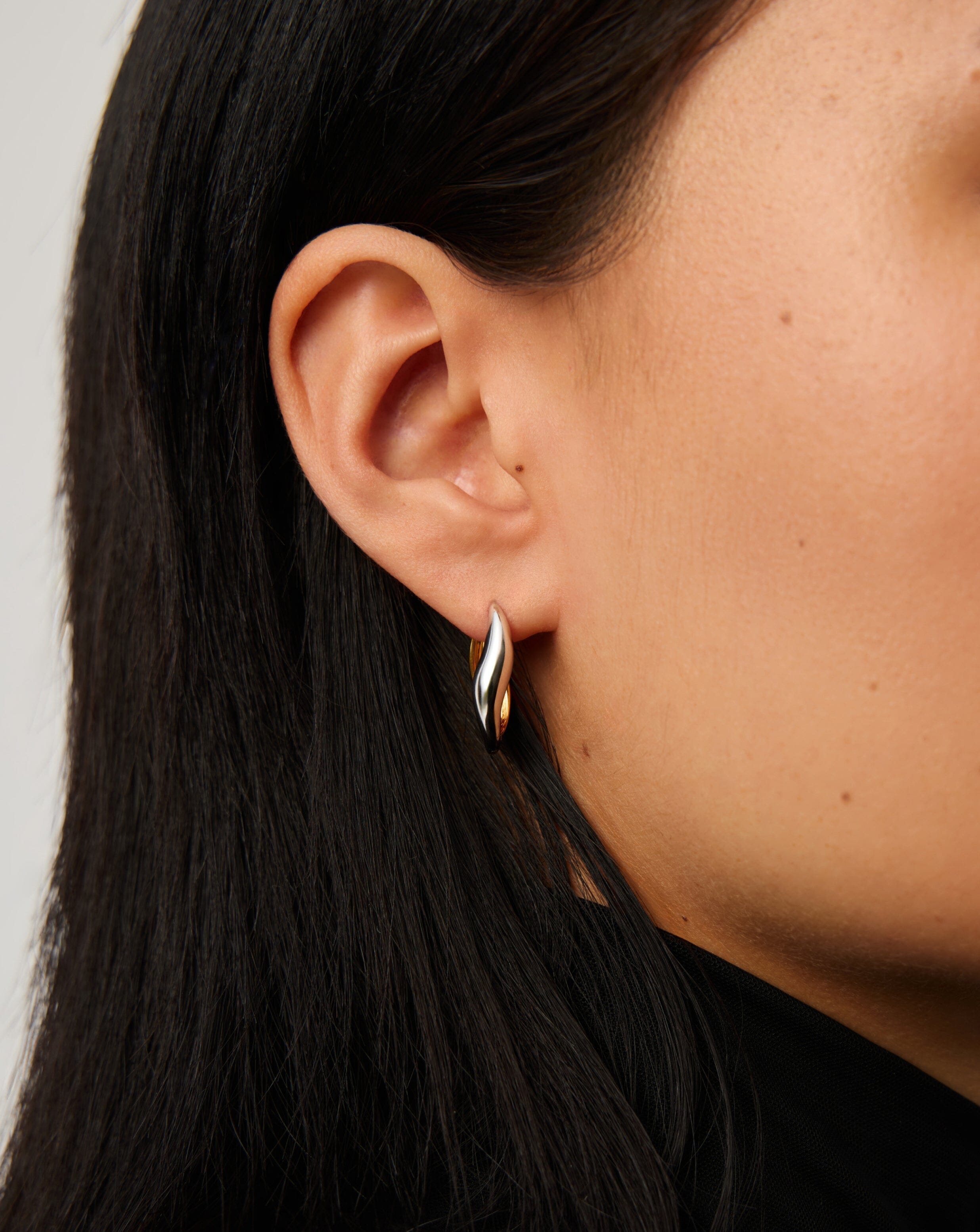 Savi Signature Small Hoop Earrings | Mix Metal Earrings Missoma 