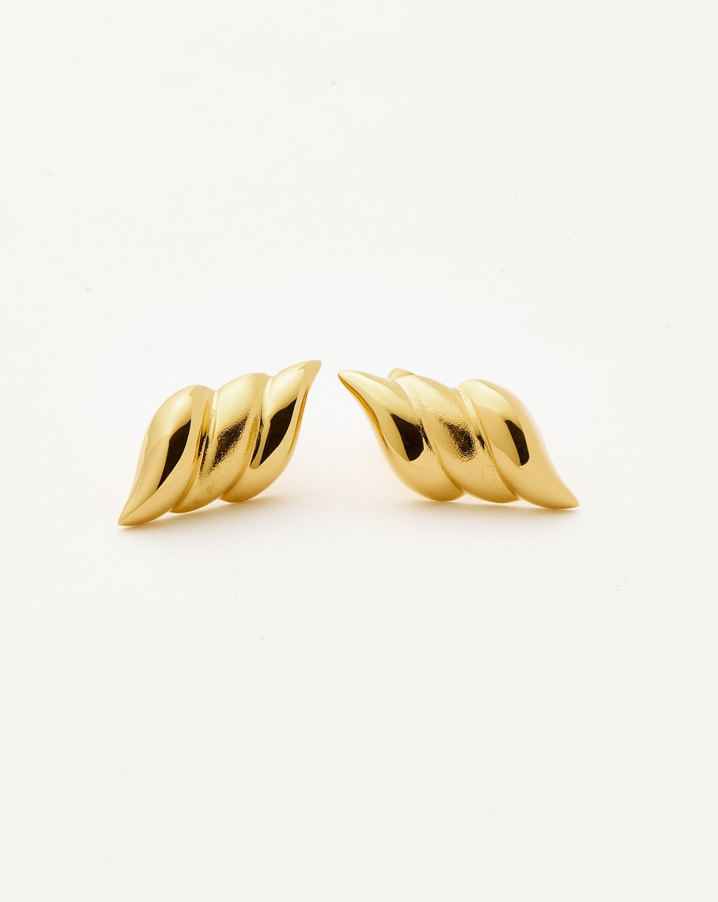 Savi Signature Stud Earrings | 18ct Gold Plated Earrings Missoma 