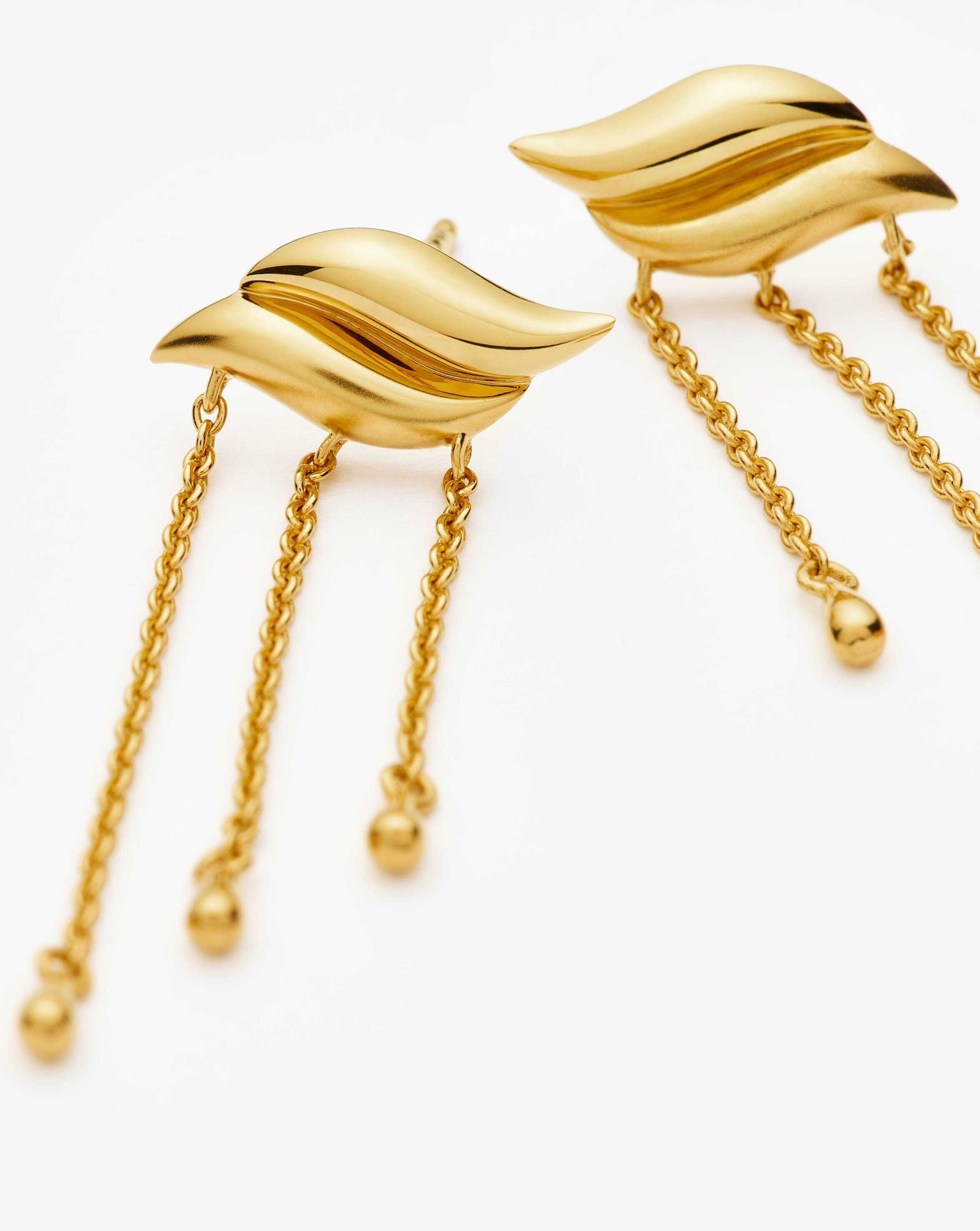 Savi Waterfall Drop Earrings | 18ct Gold Vermeil Earrings Missoma 