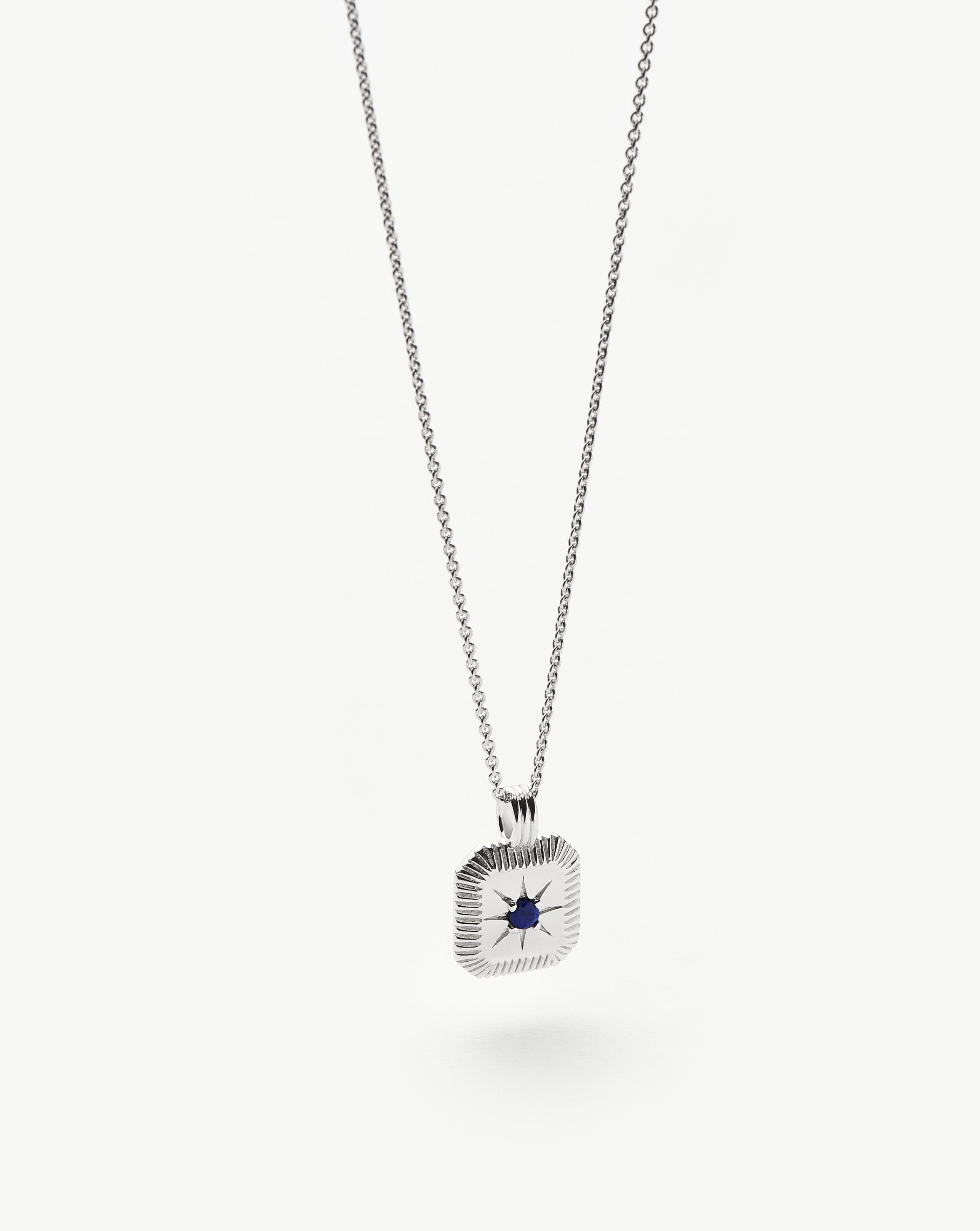 Star Ridge Birthstone Pendant Necklace - Lapis/September Necklaces Missoma 