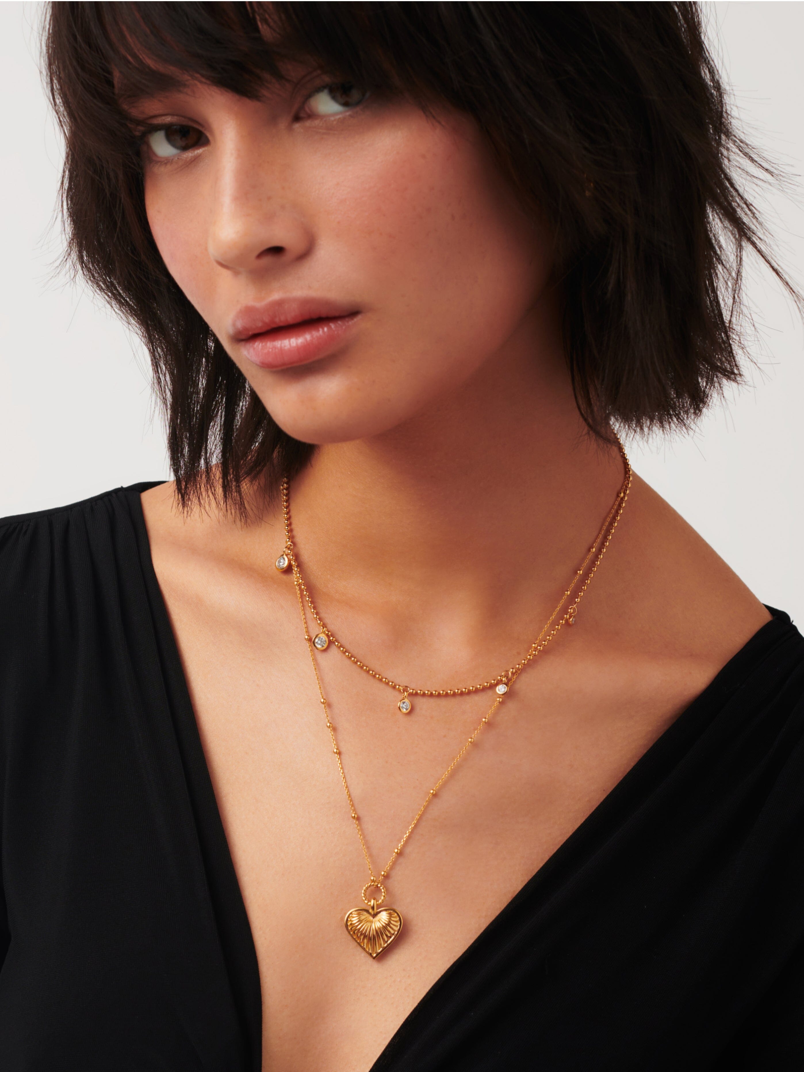 Stone Charm Drop Necklace | 18ct Gold Plated Vermeil/Cubic Zirconia Necklaces Missoma 