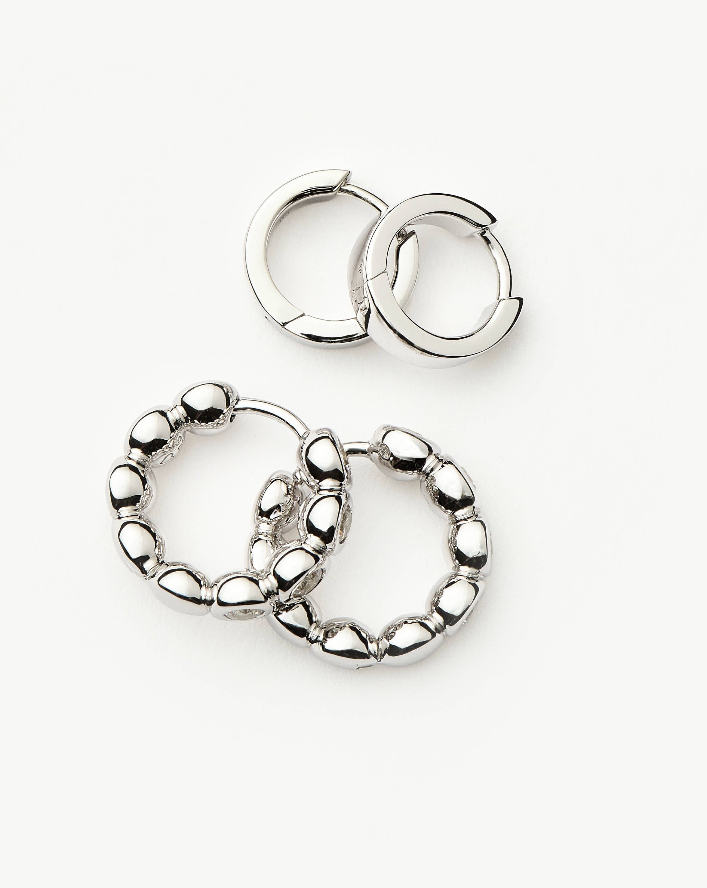 Tennis & Chubby Hoop Earring Set | Sterling Silver Layering Sets Missoma 