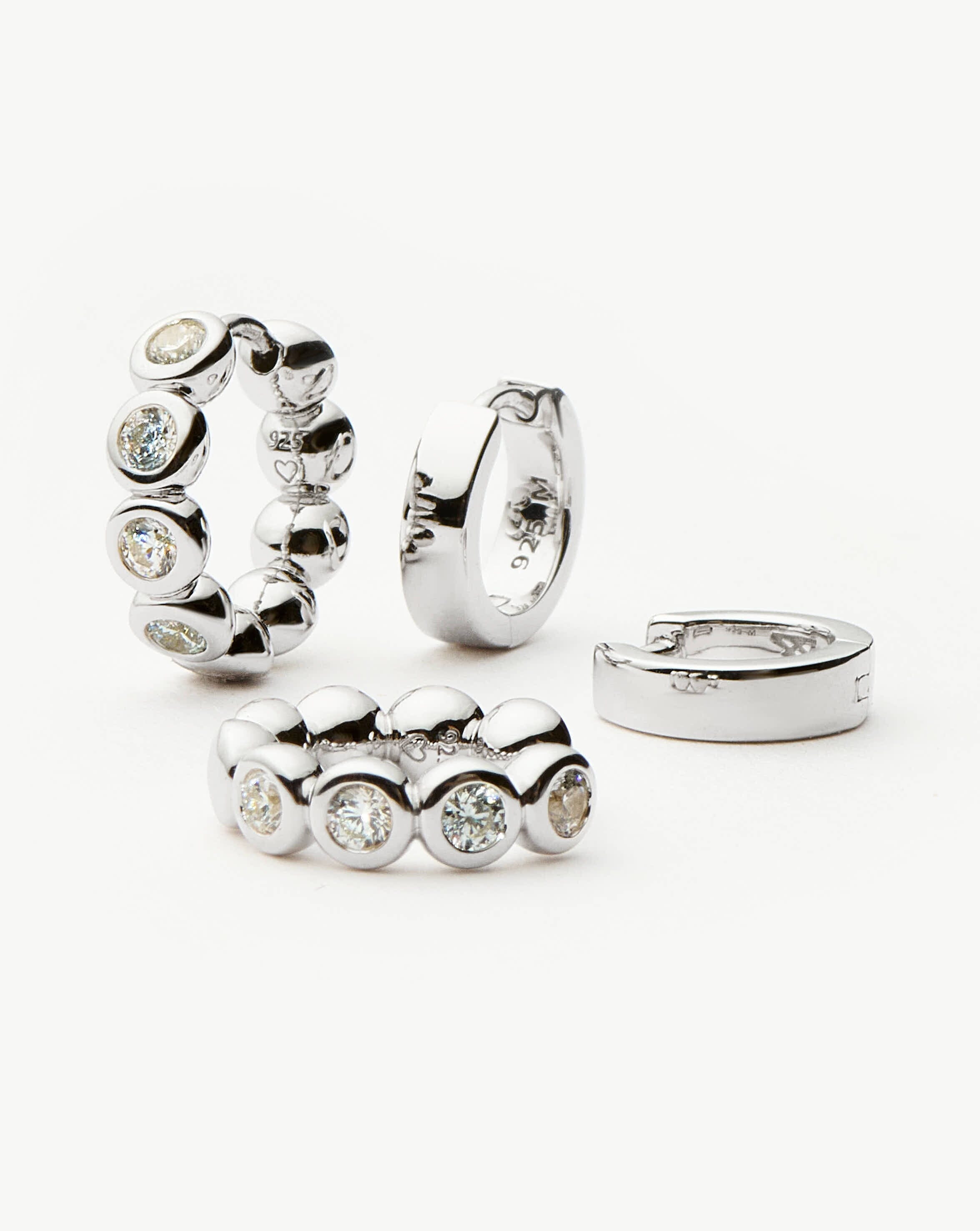 Tennis & Chubby Hoop Earring Set | Sterling Silver Layering Sets Missoma 