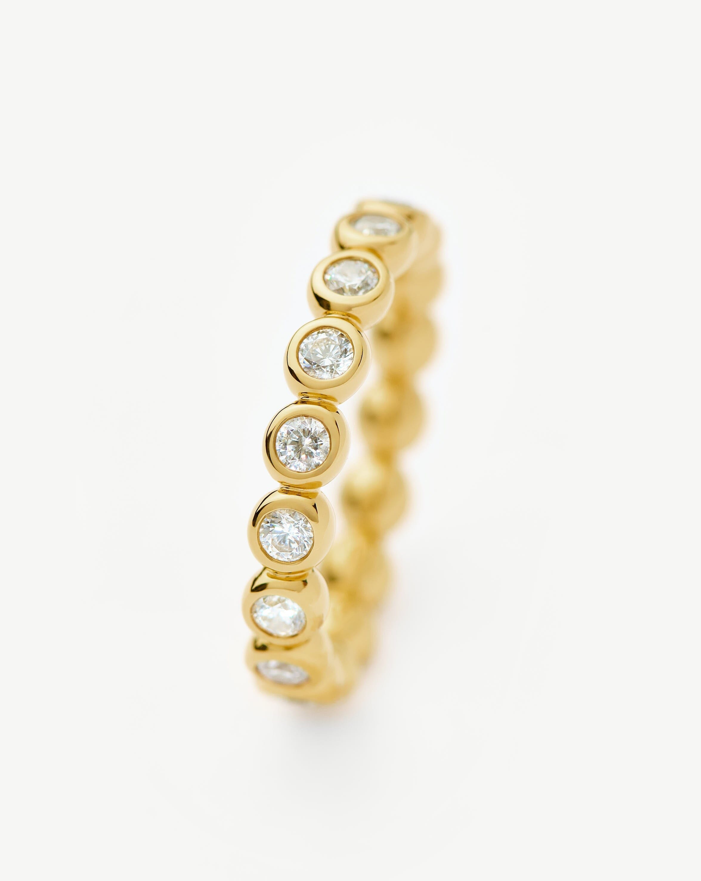 Tennis Eternity Stacking Ring | 18ct Gold Vermeil Cubic Zirconia Rings Missoma 