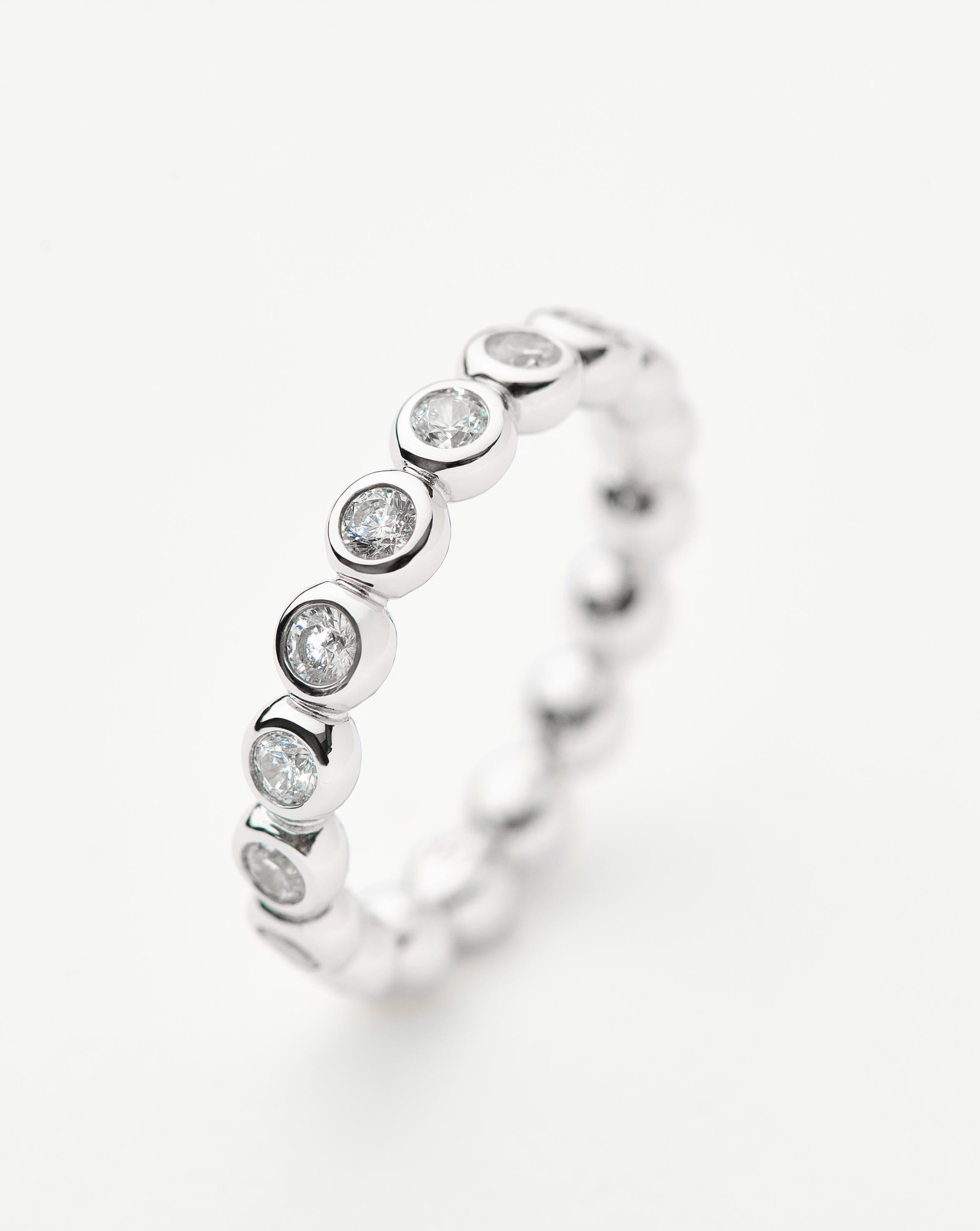 Tennis Eternity Stacking Ring | Sterling Silver Cubic Zirconia Rings Missoma 