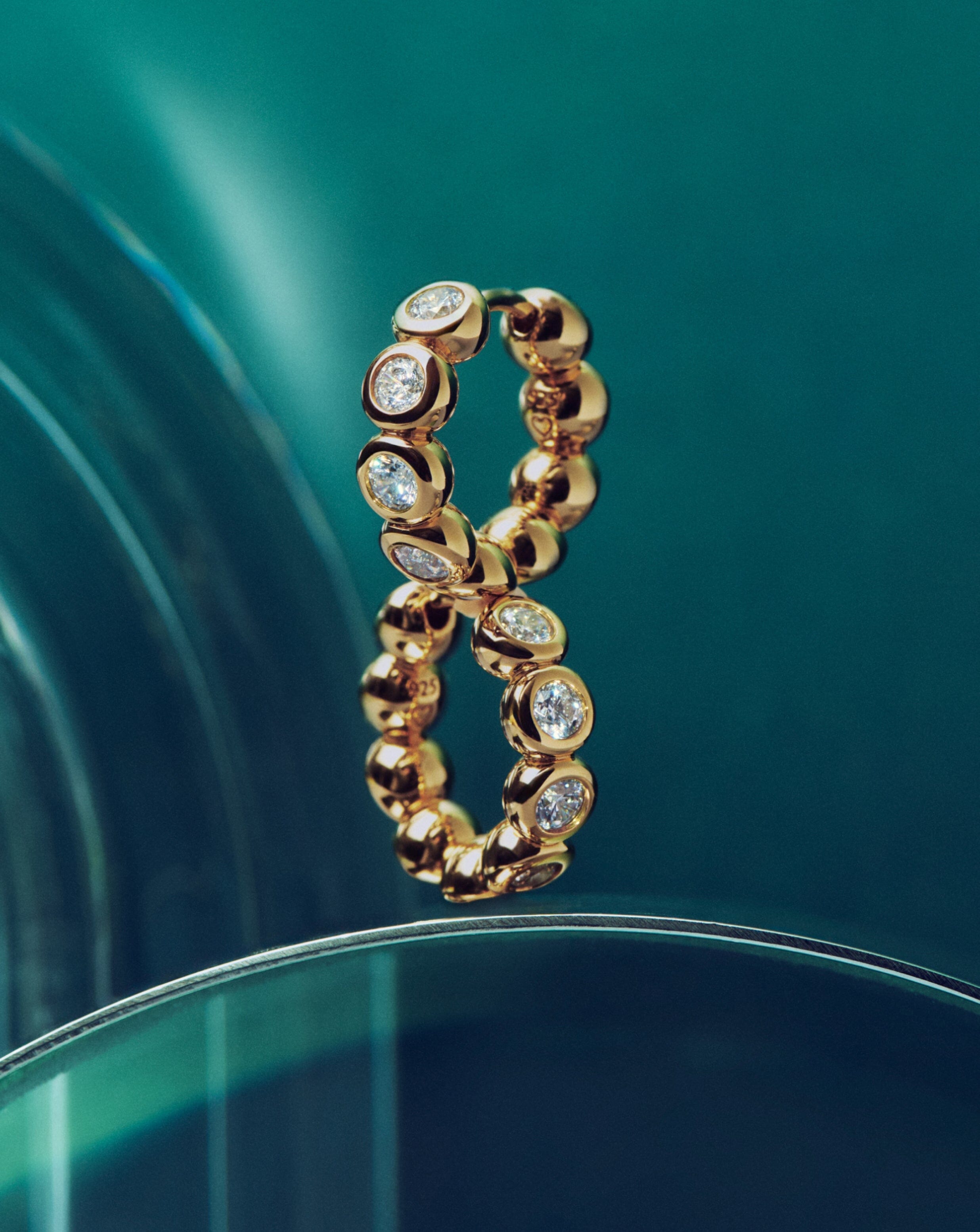 Tennis Small Hoop Earrings| 18ct Gold Vermeil Cubic Zirconia Earrings Missoma 