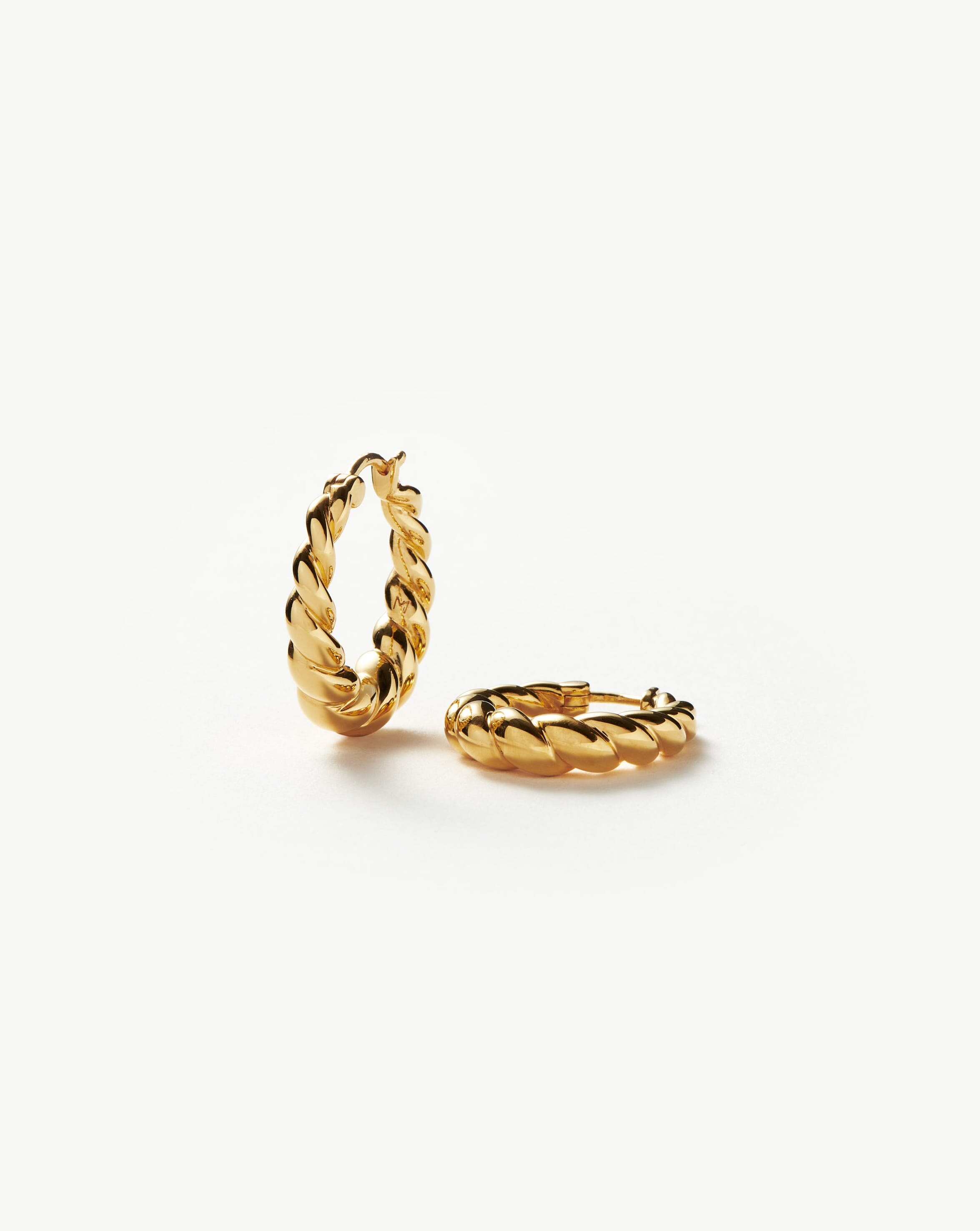 Twisted Tidal Medium Hoop Earrings | 18ct Gold Plated Earrings Missoma 