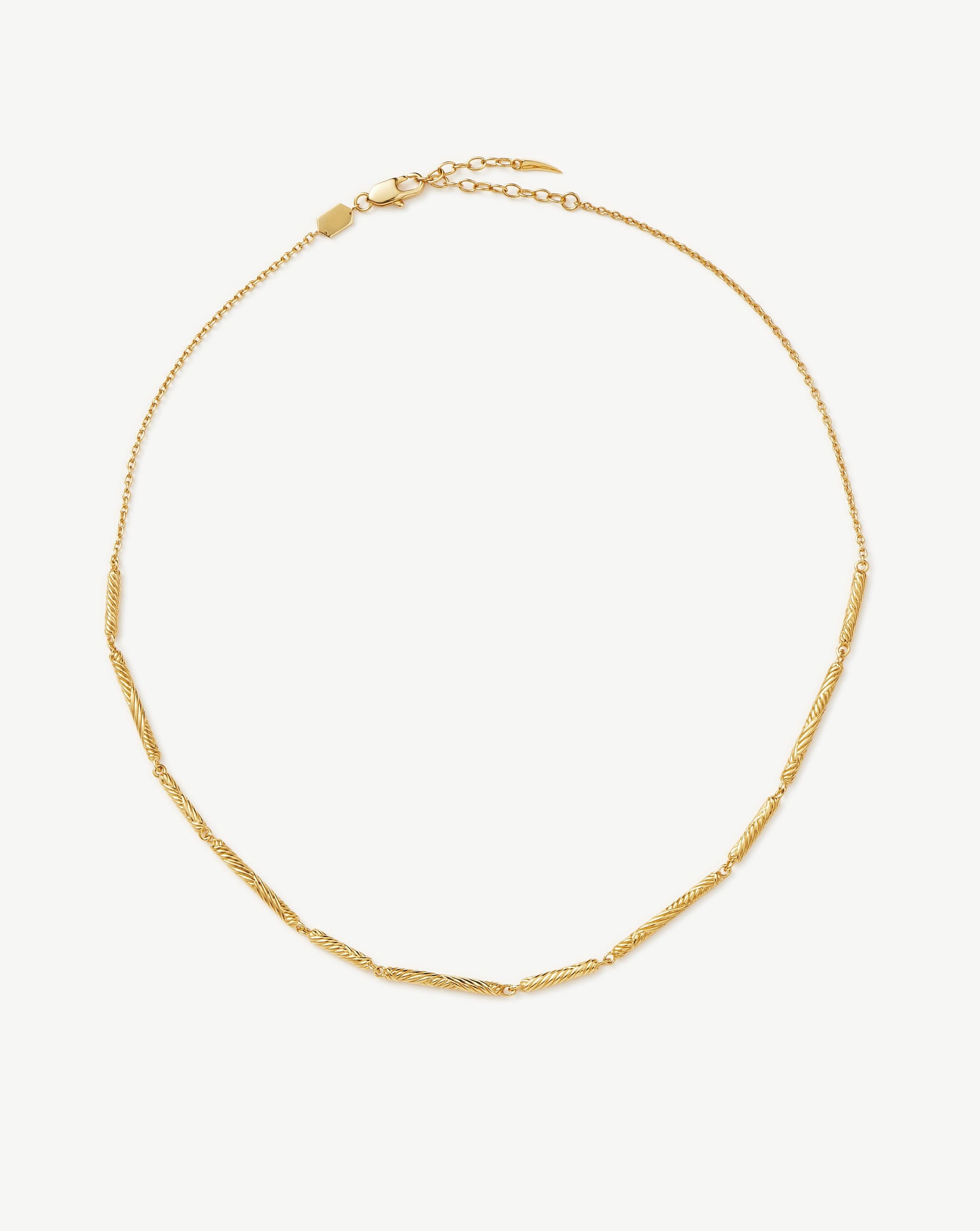 Wavy Ridge Chain Choker Necklaces Missoma 