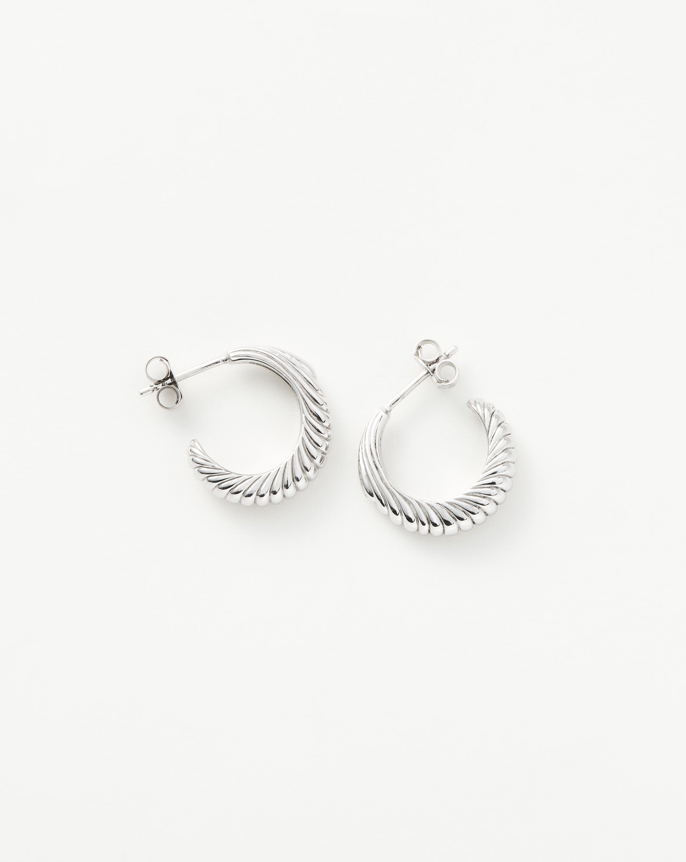 Wavy Ridge Small Hoop Earrings Earrings Missoma 