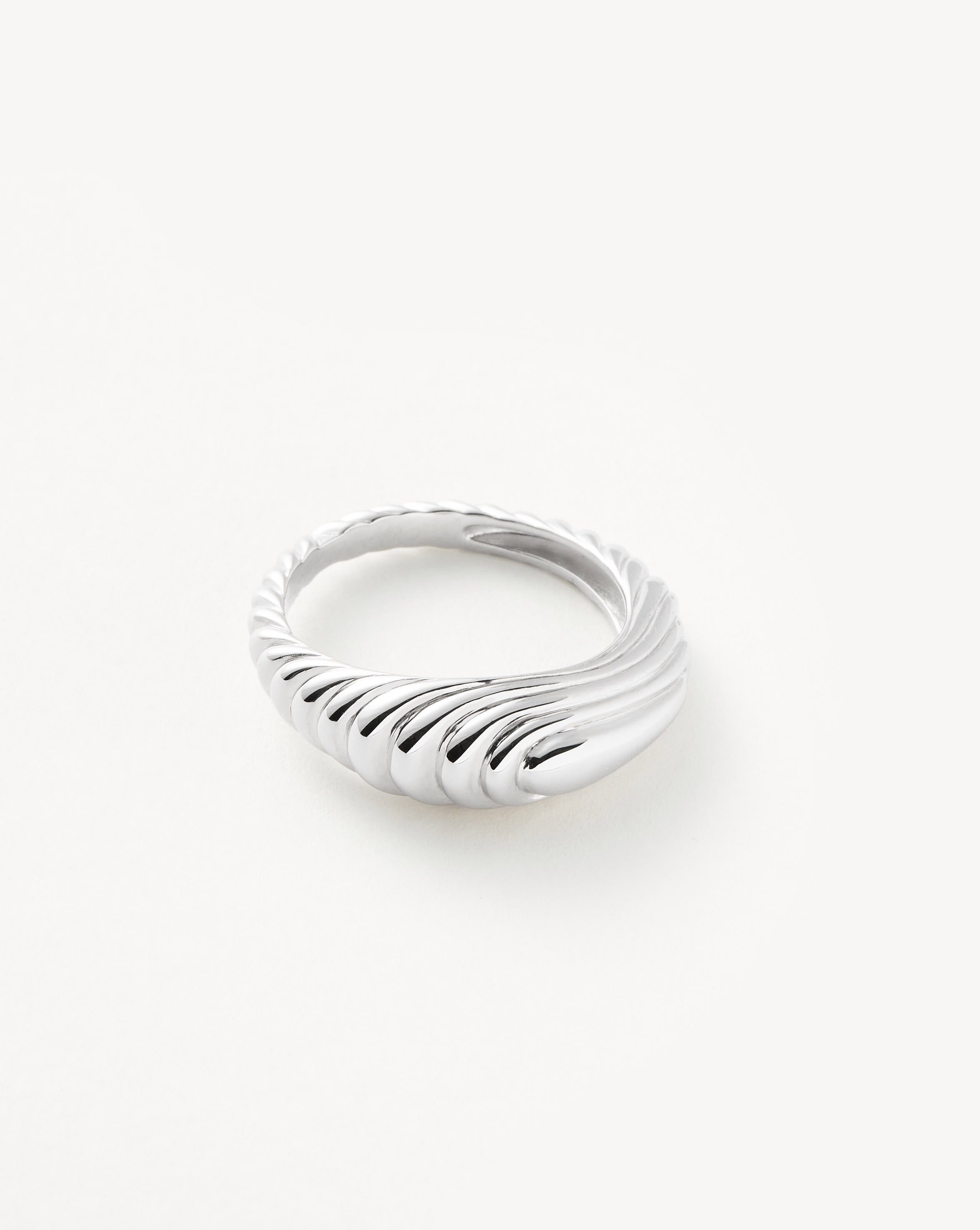 Wavy Ridge Stacking Ring Rings Missoma 