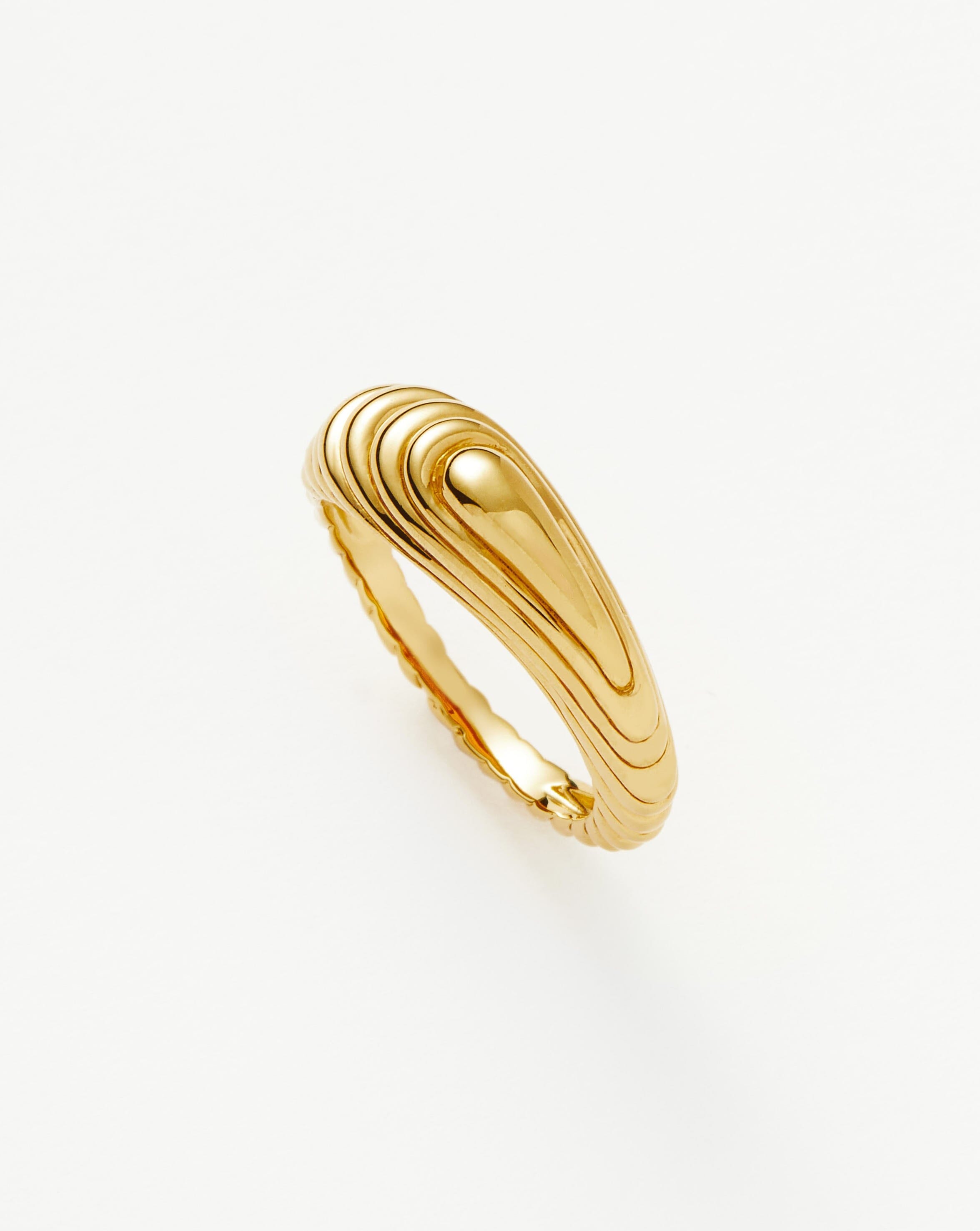 Wavy Ridge Stacking Ring Rings Missoma 