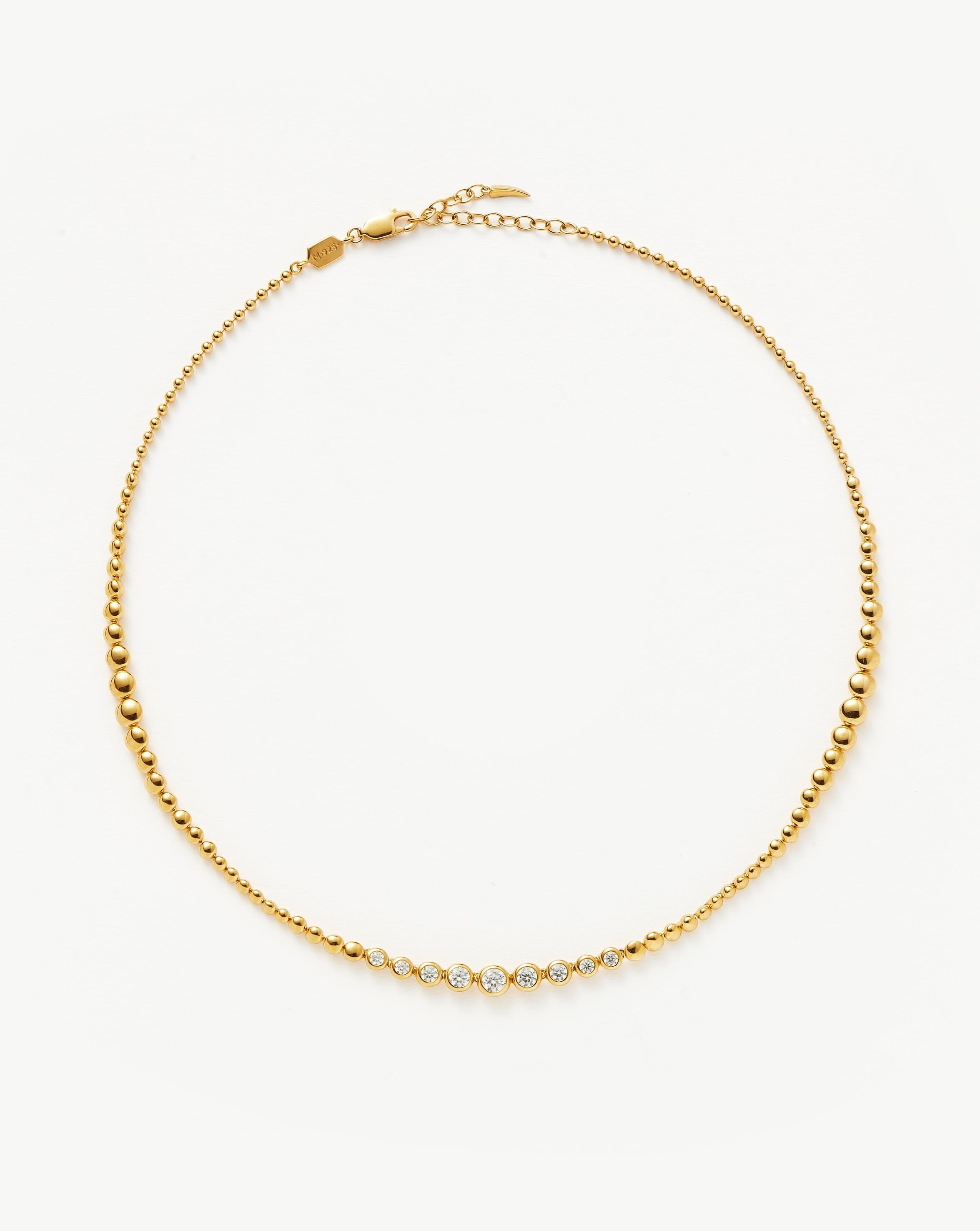 Articulated Reversible Beaded Stone Choker | 18ct Gold Plated Vermeil/Cubic Zirconia Necklaces Missoma 