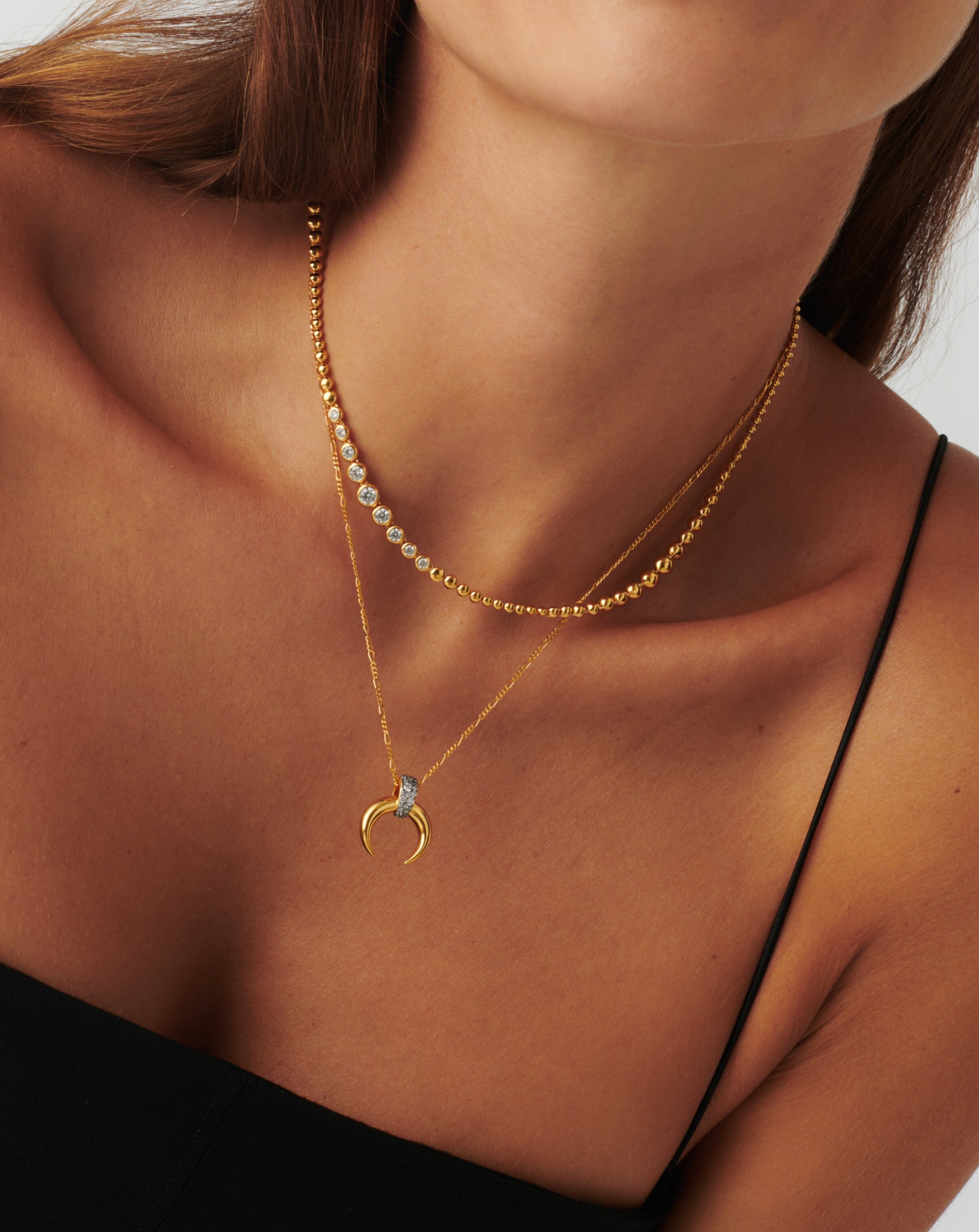 Articulated Reversible Beaded Stone Choker | 18ct Gold Plated Vermeil/Cubic Zirconia Necklaces Missoma 