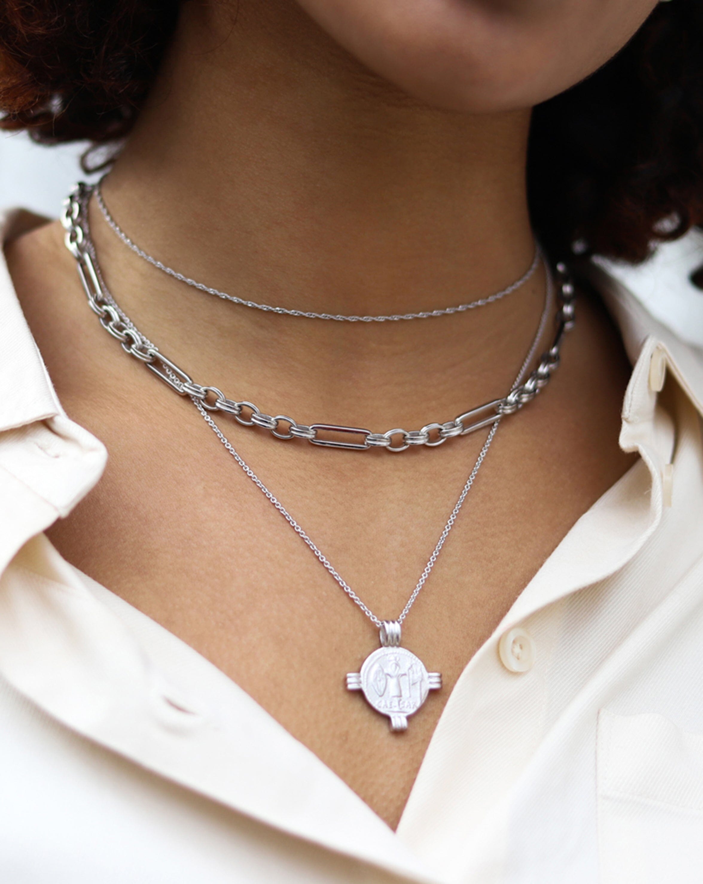 Axiom Chain Necklace | Silver Plated Necklaces Missoma 