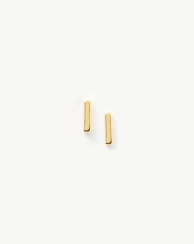 Bar Stud Earrings | 18ct Gold Vermeil