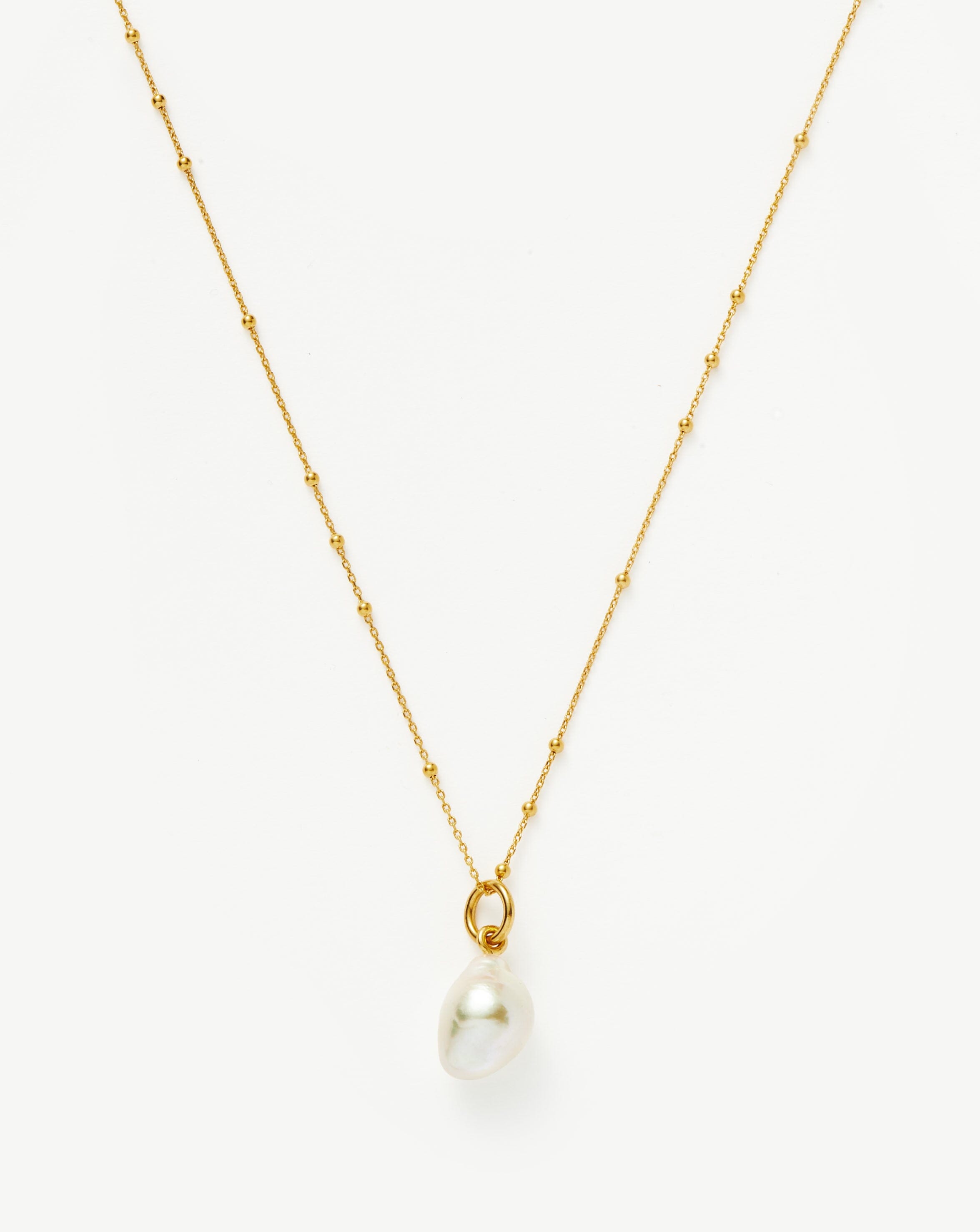 Baroque Pearl Chain Necklace | 18ct Gold Plated Vermeil/Pearl Necklaces Missoma 