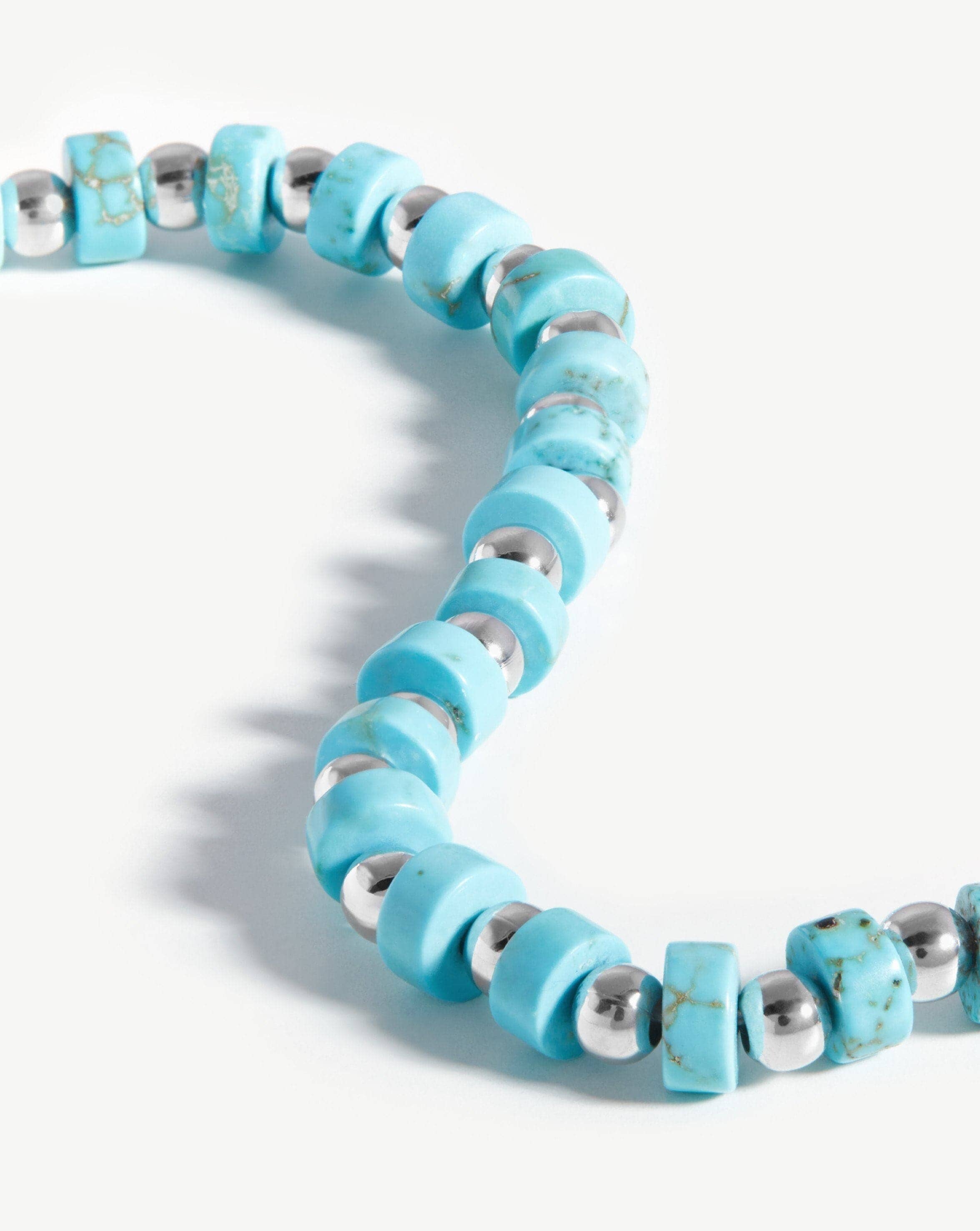 Beaded Bracelet | Silver Plated/Turquoise Bracelets Missoma 