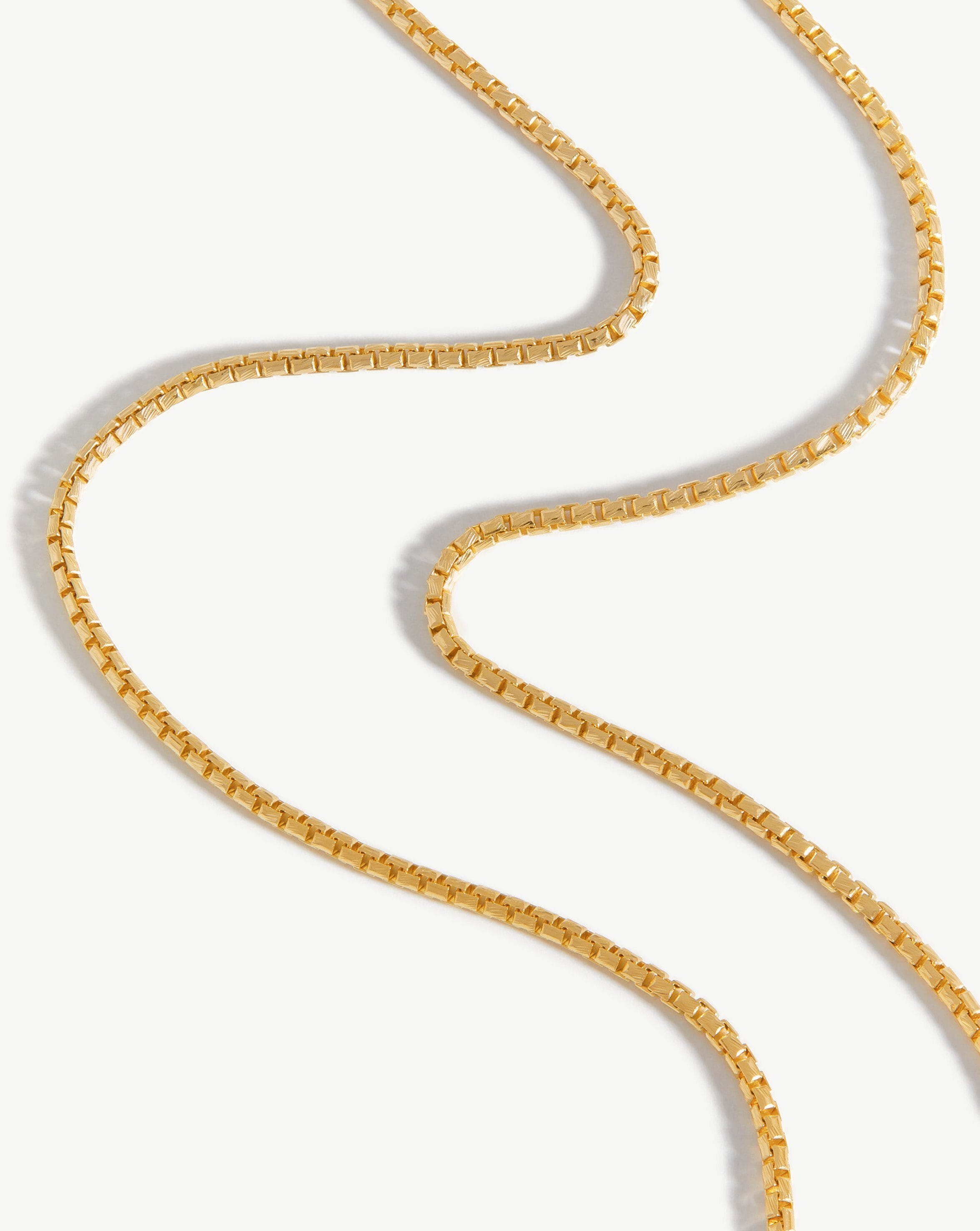 Box Link Chain Necklace | 18ct Gold Plated Vermeil Necklaces Missoma 