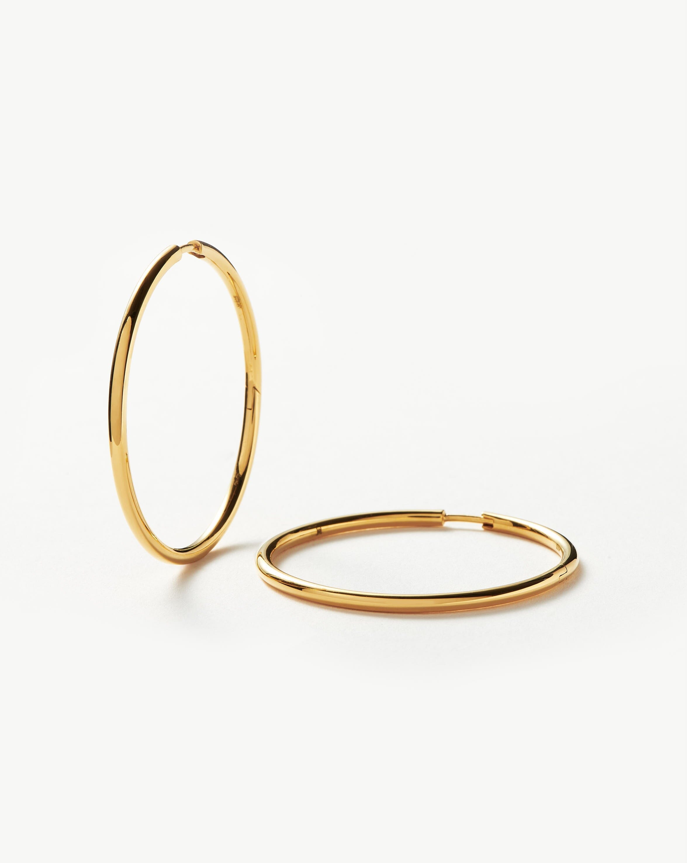 Classic Large Hoop Earrings | 18ct Gold Plated Vermeil Earrings Missoma 