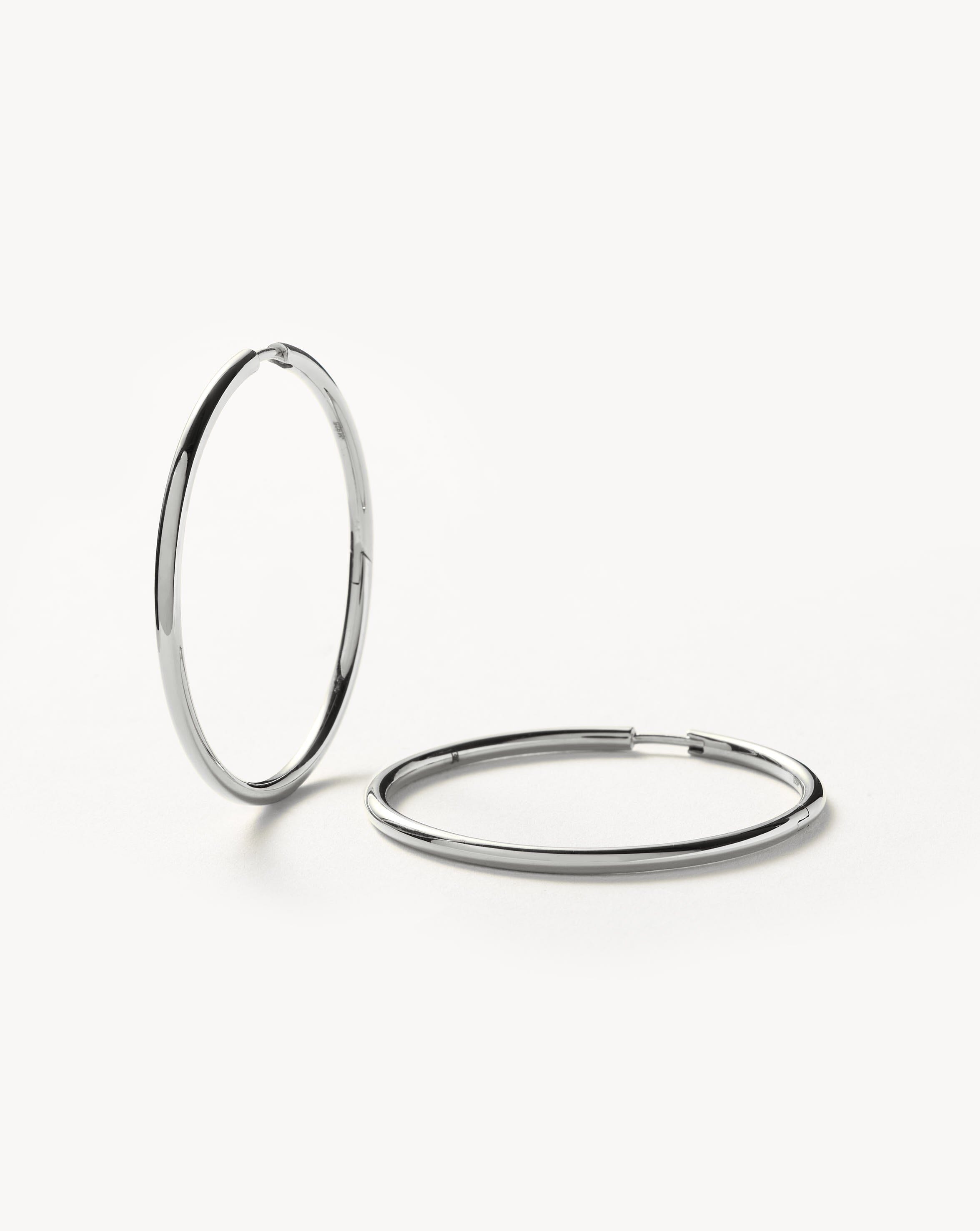 Classic Large Hoop Earrings | Sterling Silver Earrings Missoma 