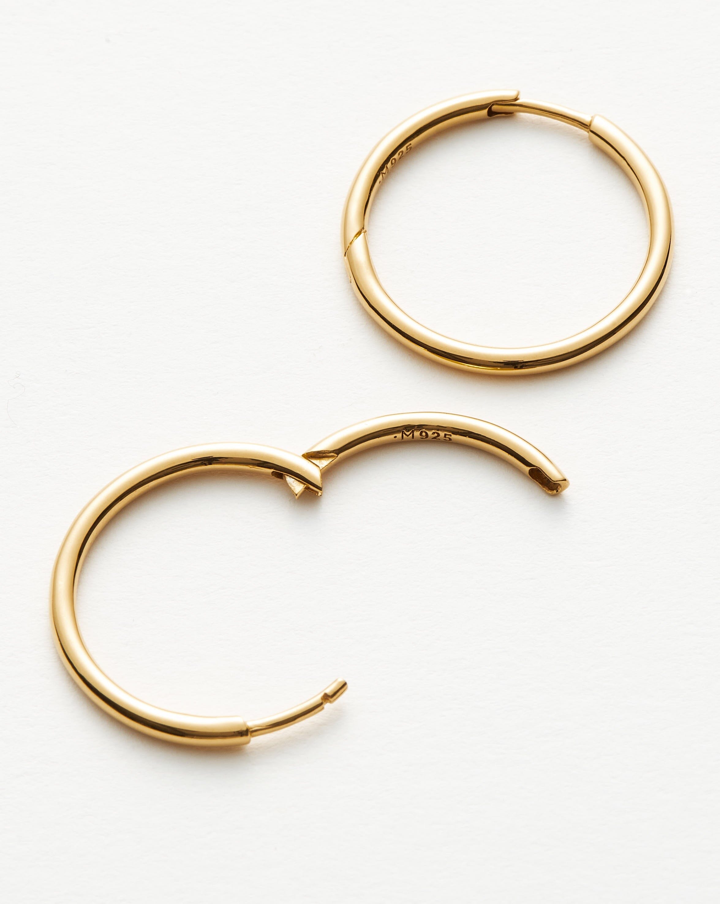 Classic Small Hoop Earrings | 18ct Gold Plated Earrings Missoma 