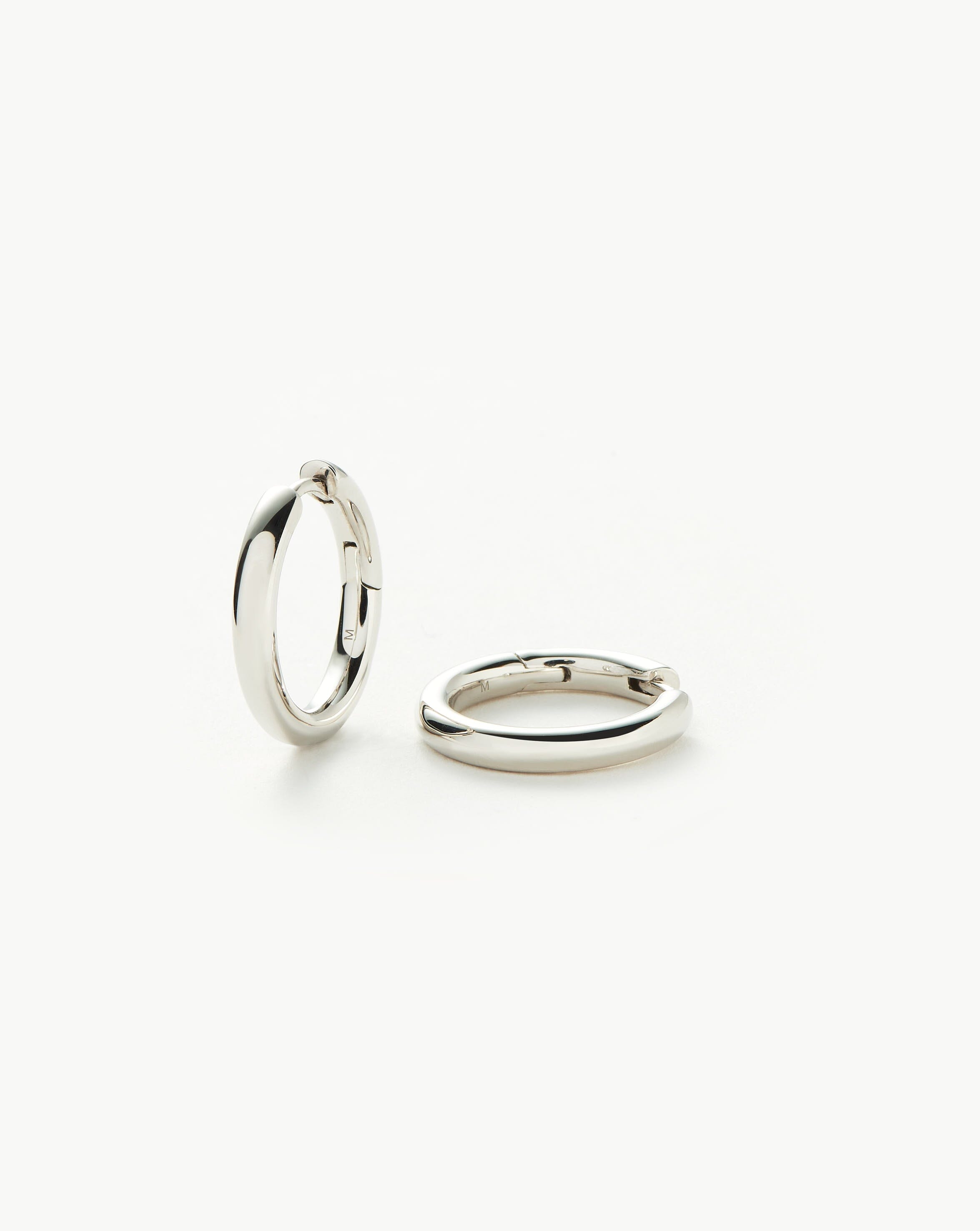 Classic Tunnel Medium Hoop Earrings | Silver Plated Earrings Missoma 