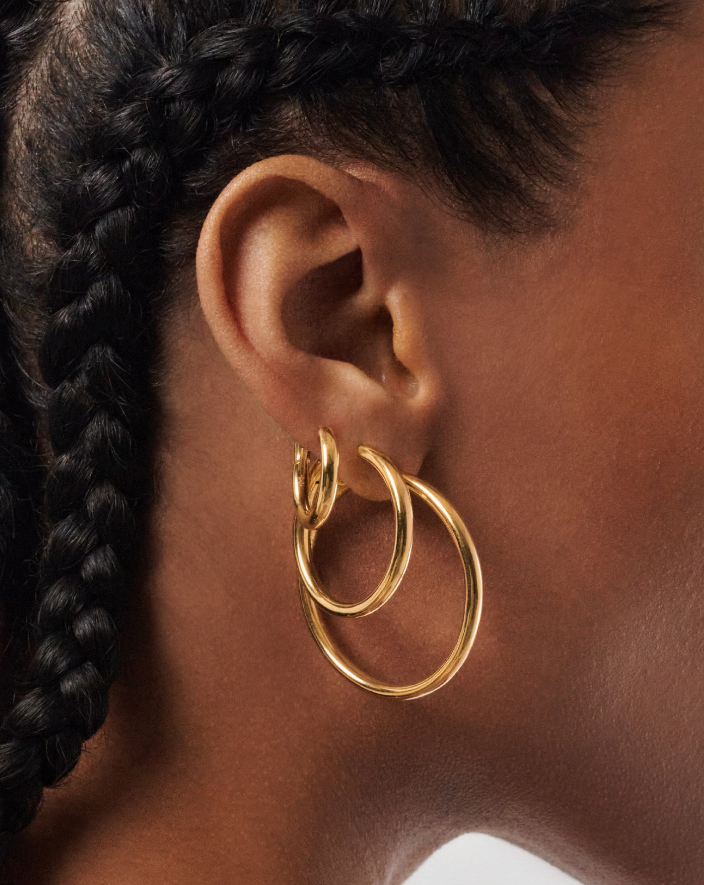 Classic Tunnel Oversized Hoop Earrings | 18ct Gold Plated Earrings Missoma 